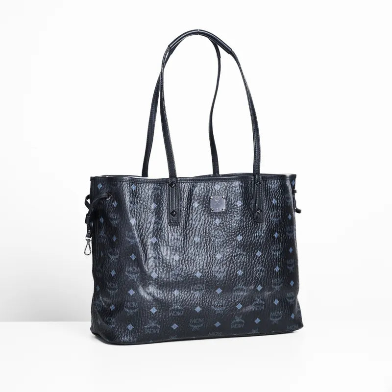 MCM Liz Reversible Tote Bag Medium In Black