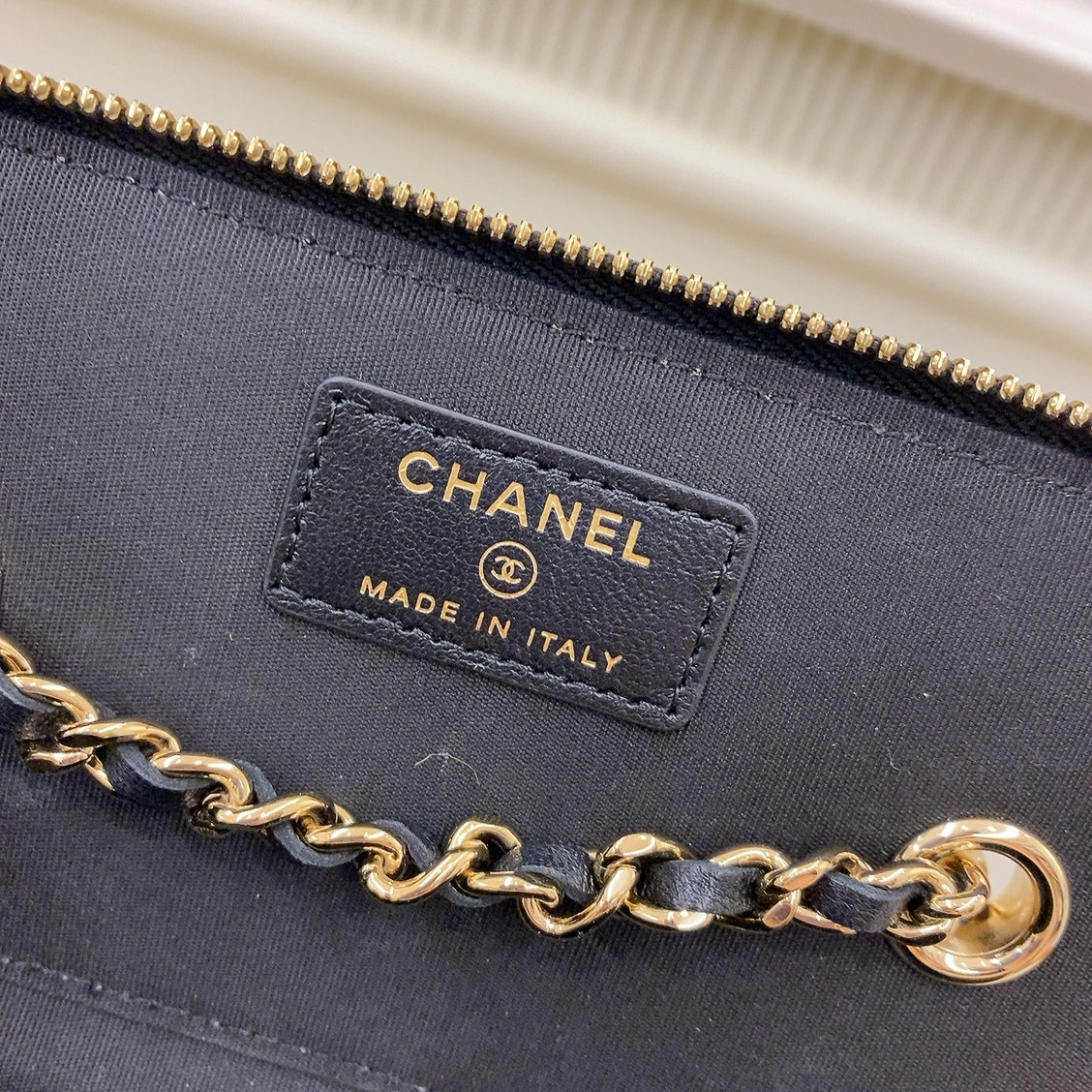 Chanel Vanity Raffia Jute Straw Chain Bag