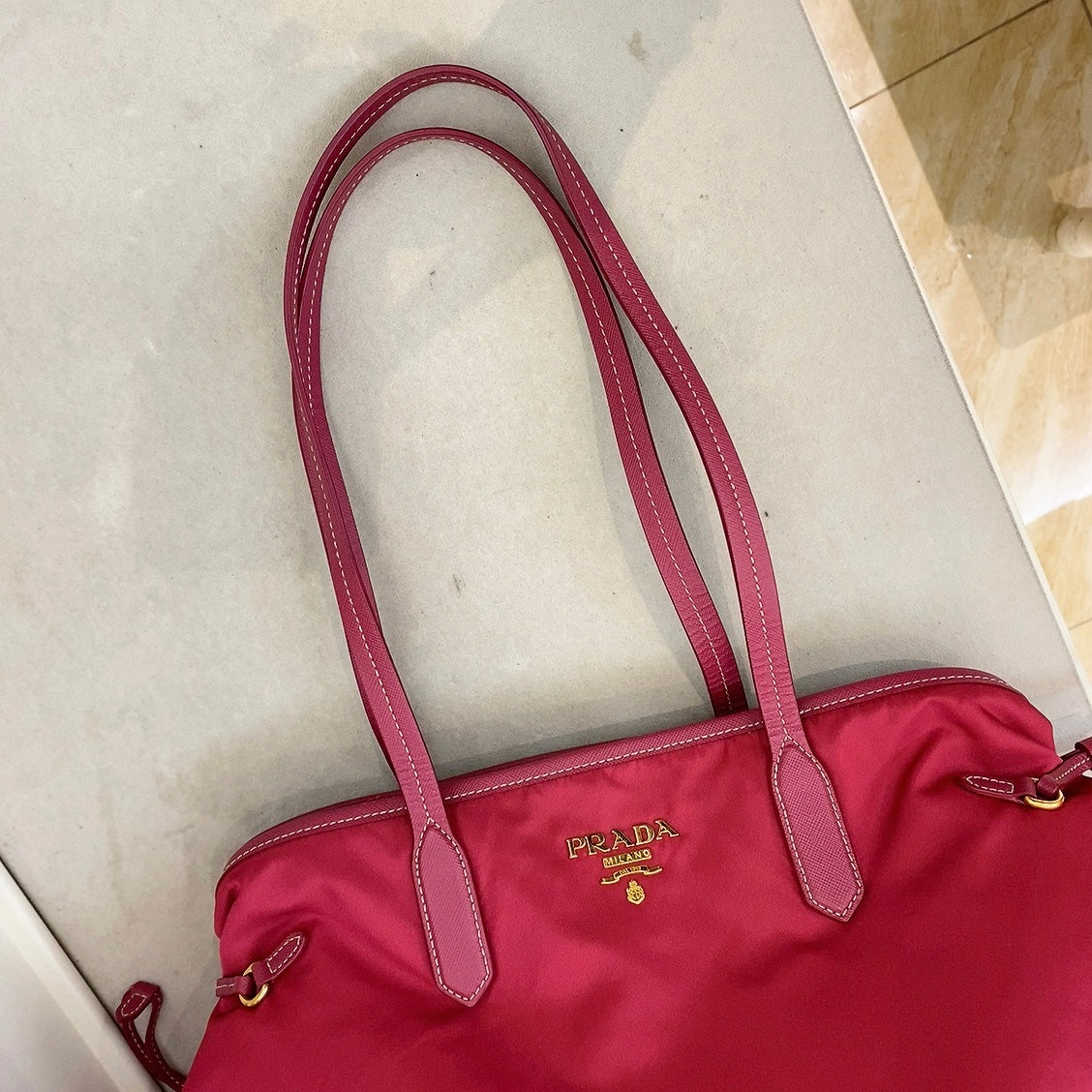 Prada pink nylon bag online