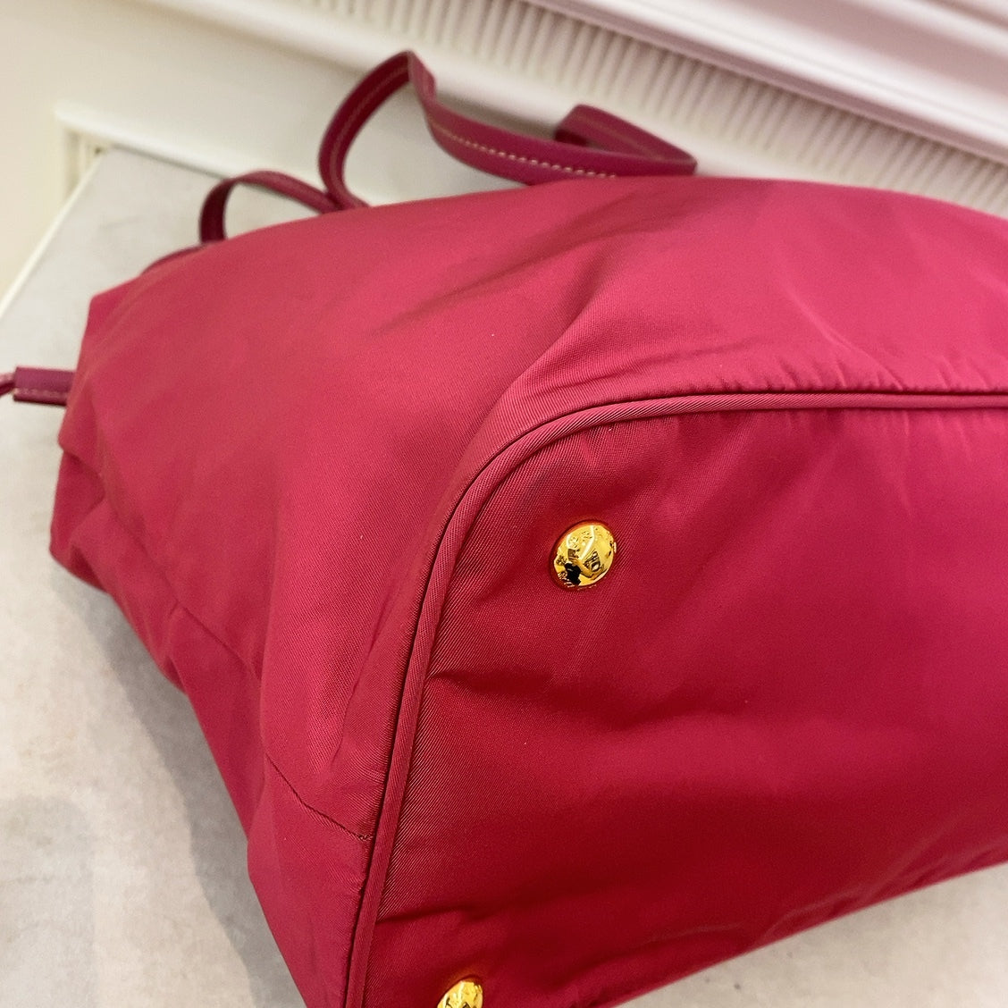 Prada Pink Nylon Tote Bag