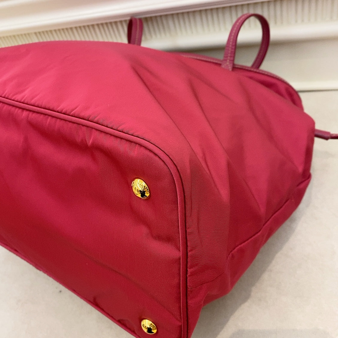 Prada Pink Nylon Tote Bag