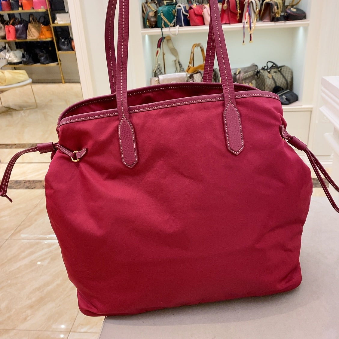 Prada Pink Nylon Tote Bag