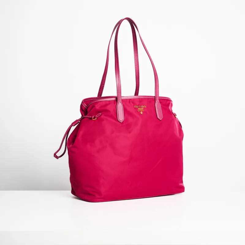 Prada Pink Nylon Tote Bag
