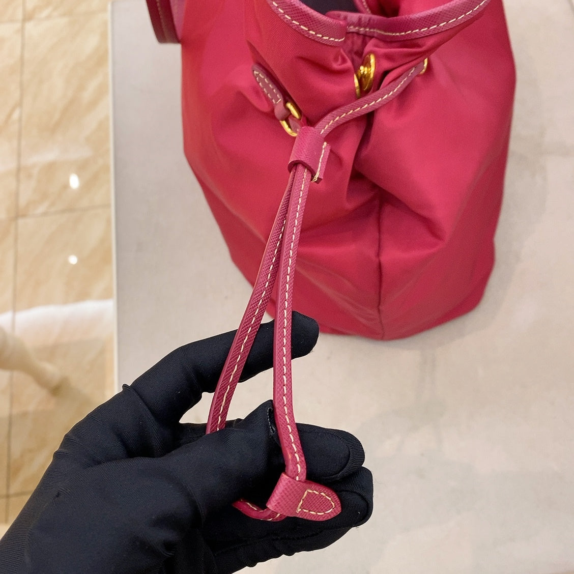 Prada Pink Nylon Tote Bag