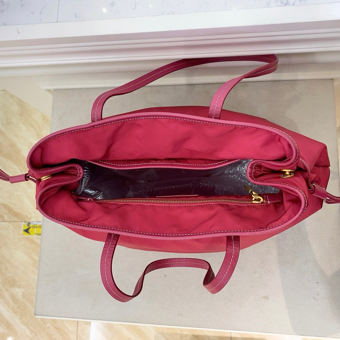 Prada Pink Nylon Tote Bag