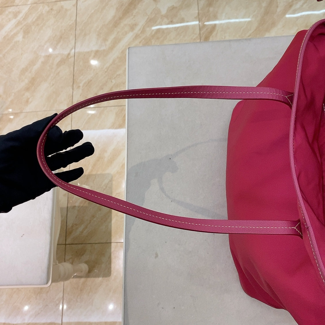 Prada Pink Nylon Tote Bag