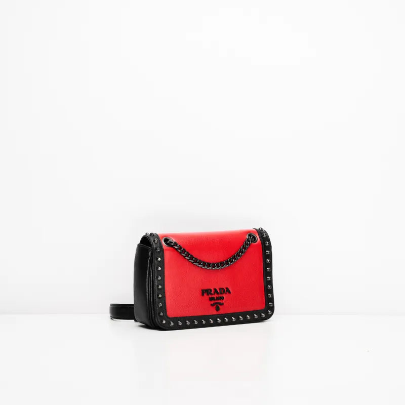 Prada studded crossbody bag best sale