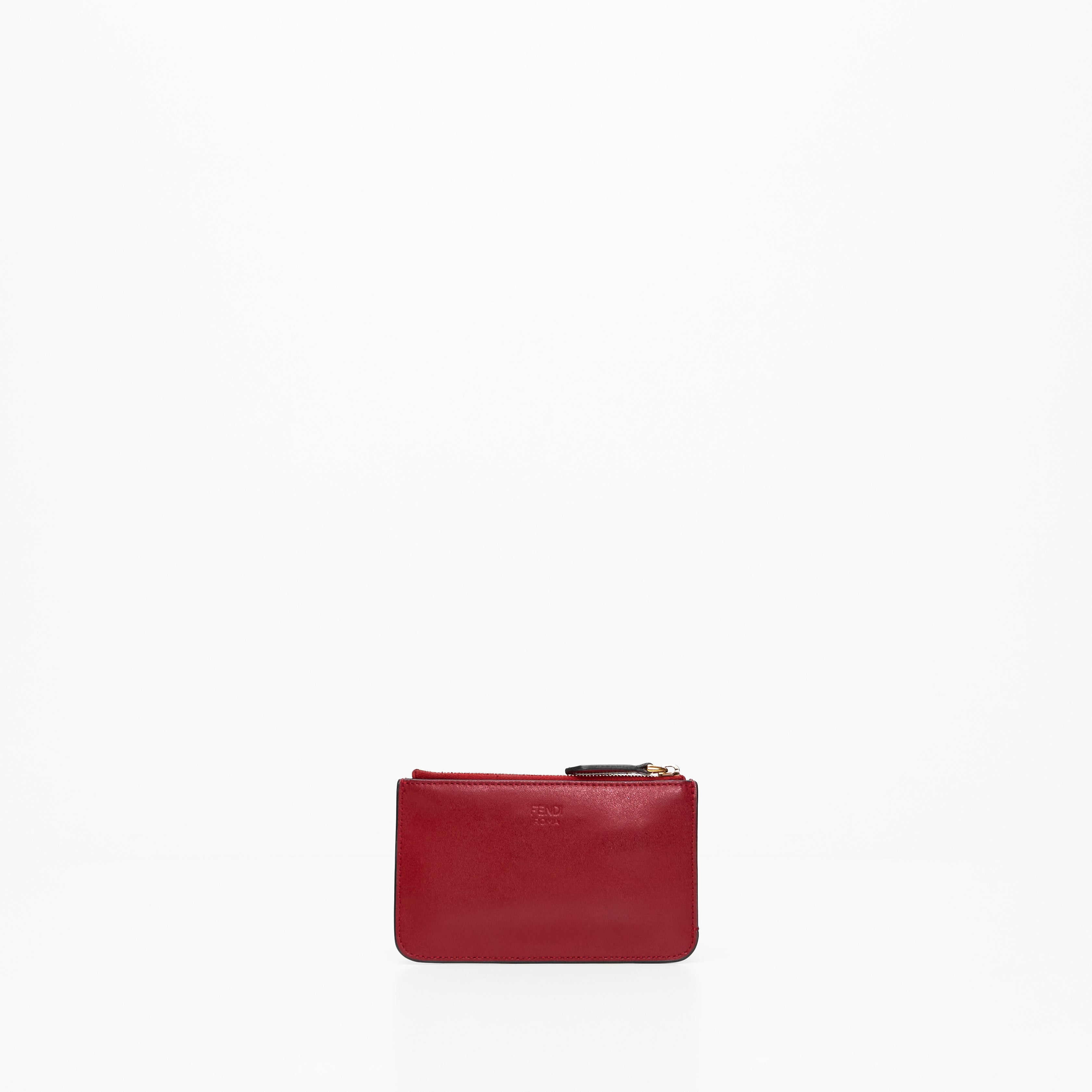 Fendi Crayons Red Leather Key Holder