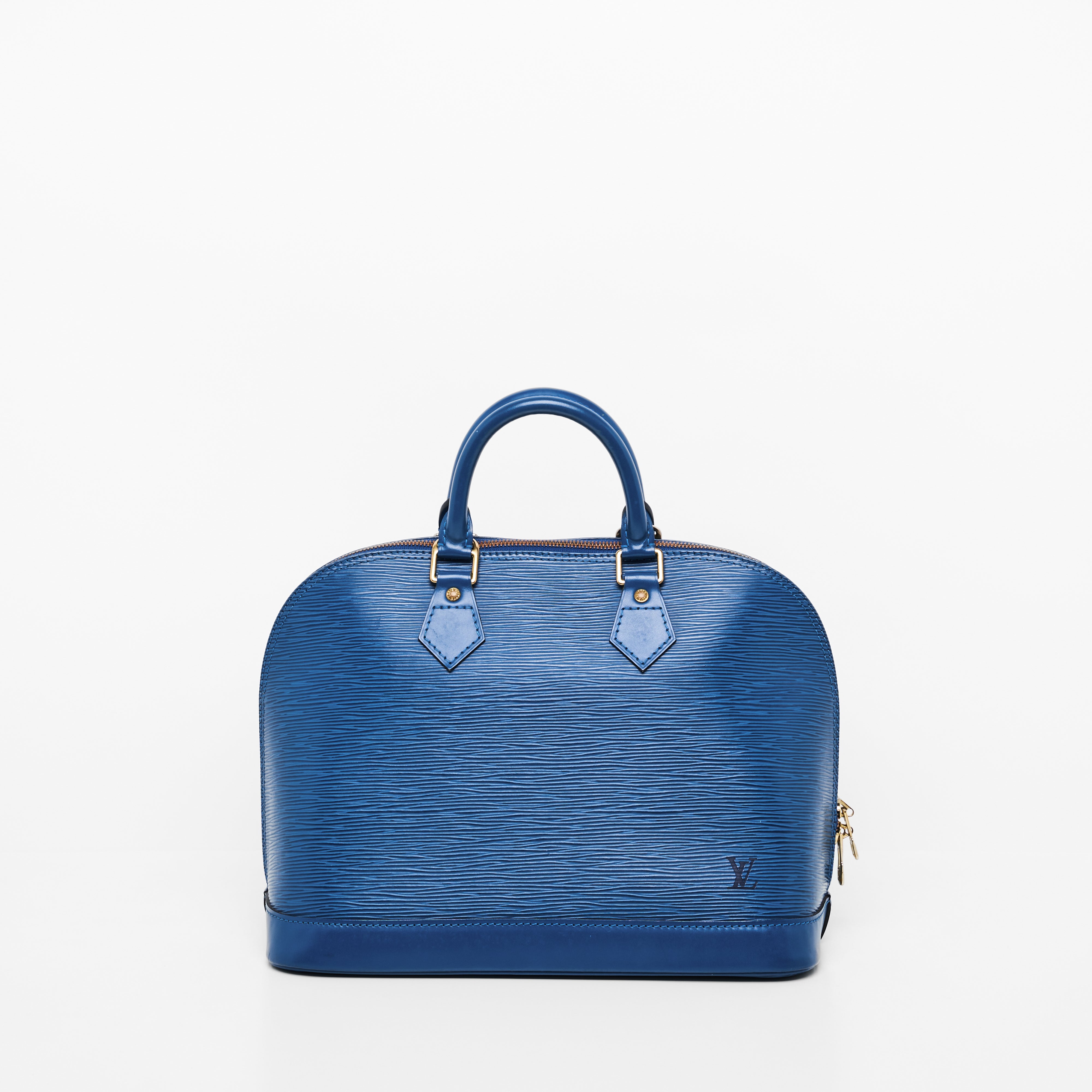 LV Blue Epi Leather Alma PM Bag