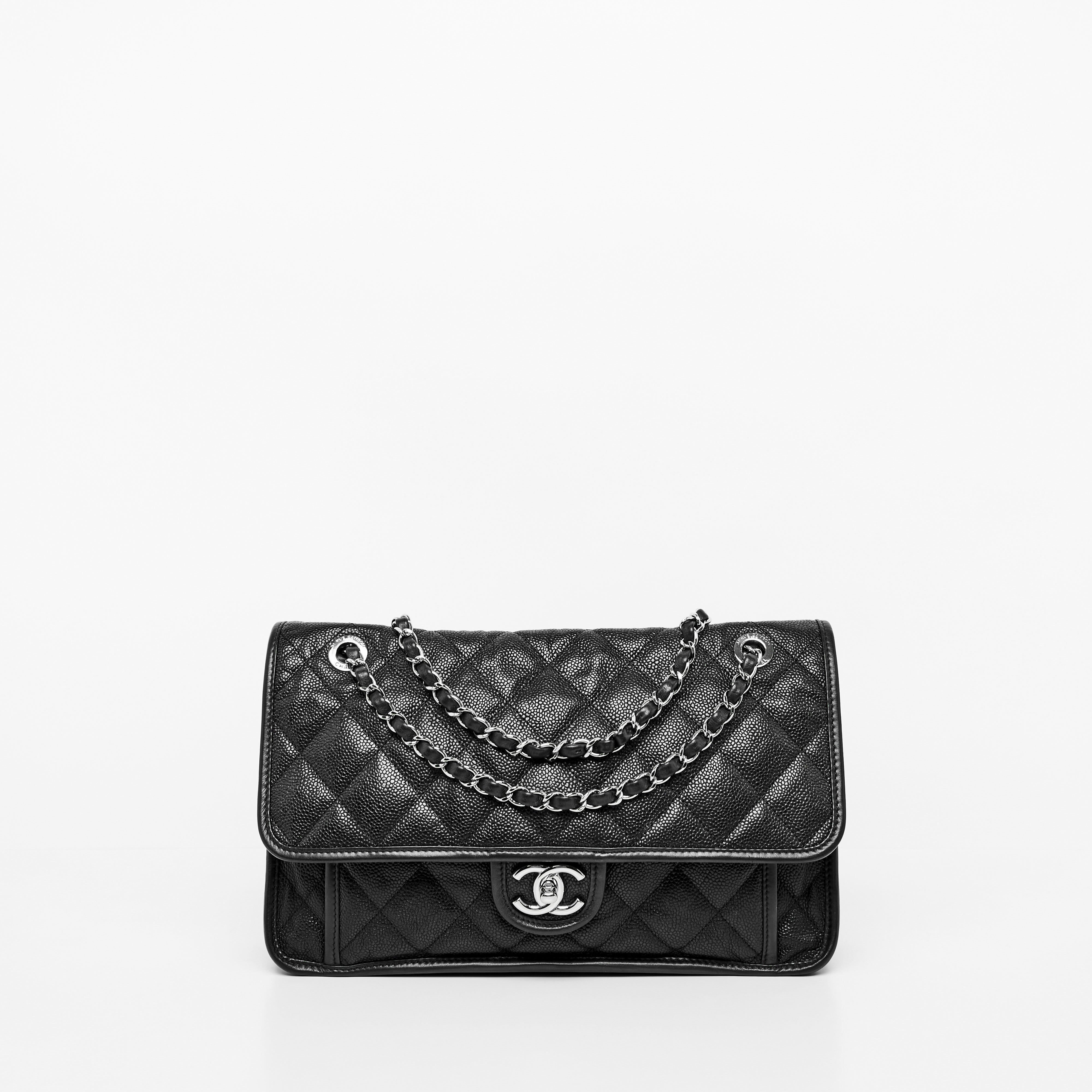 Chanel Caviar French Riviera Flap in Black