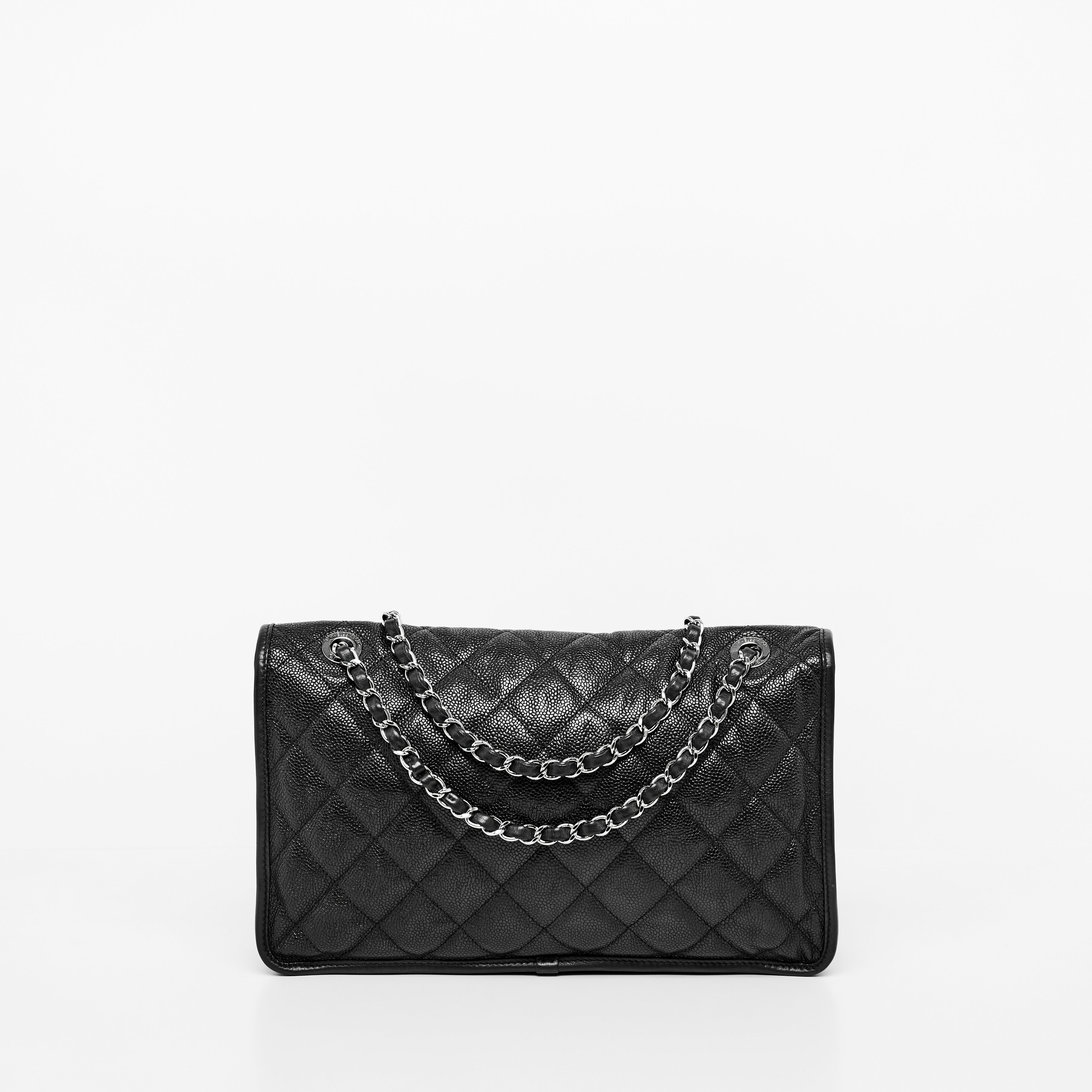 Chanel Caviar French Riviera Flap in Black