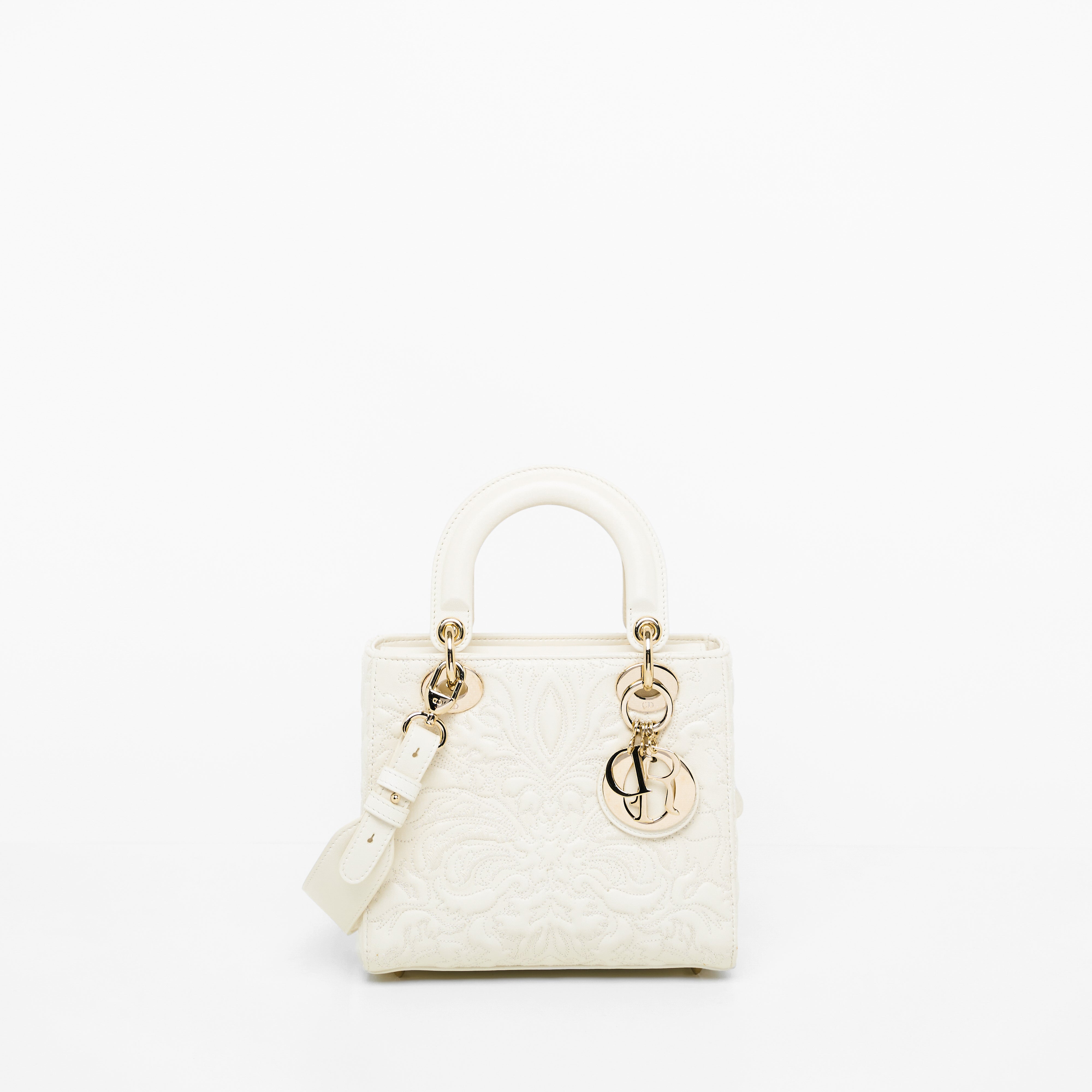 LADY DIOR SMALL IN WHITE