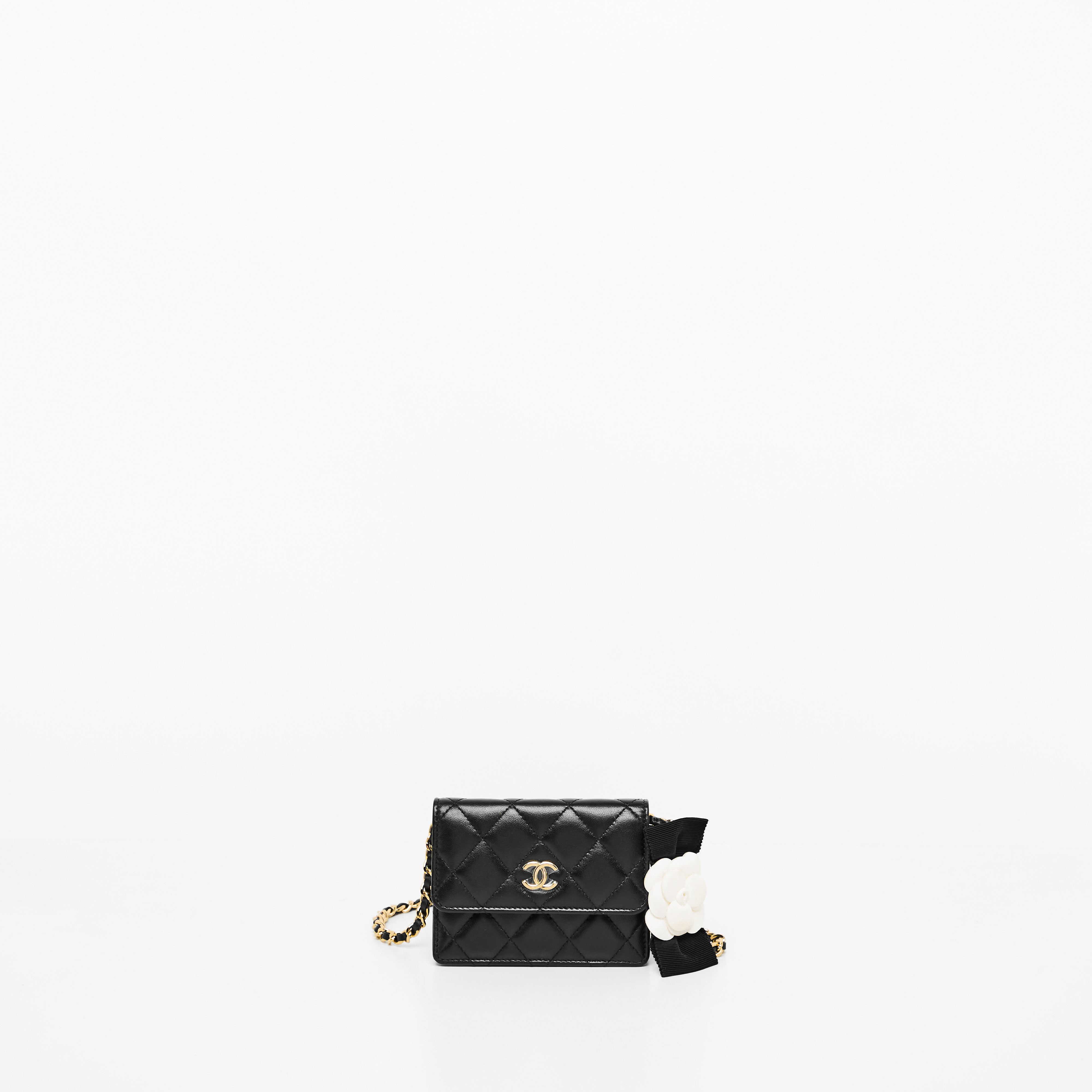 Chanel Card Holder Chain in Black