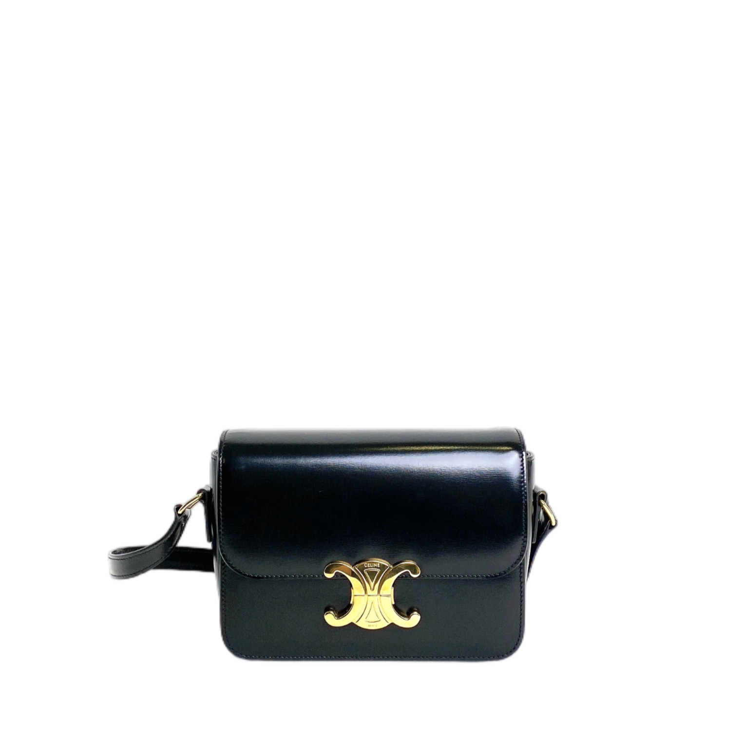 CELINE TEEN TRIOMPHE BAG IN SHINY