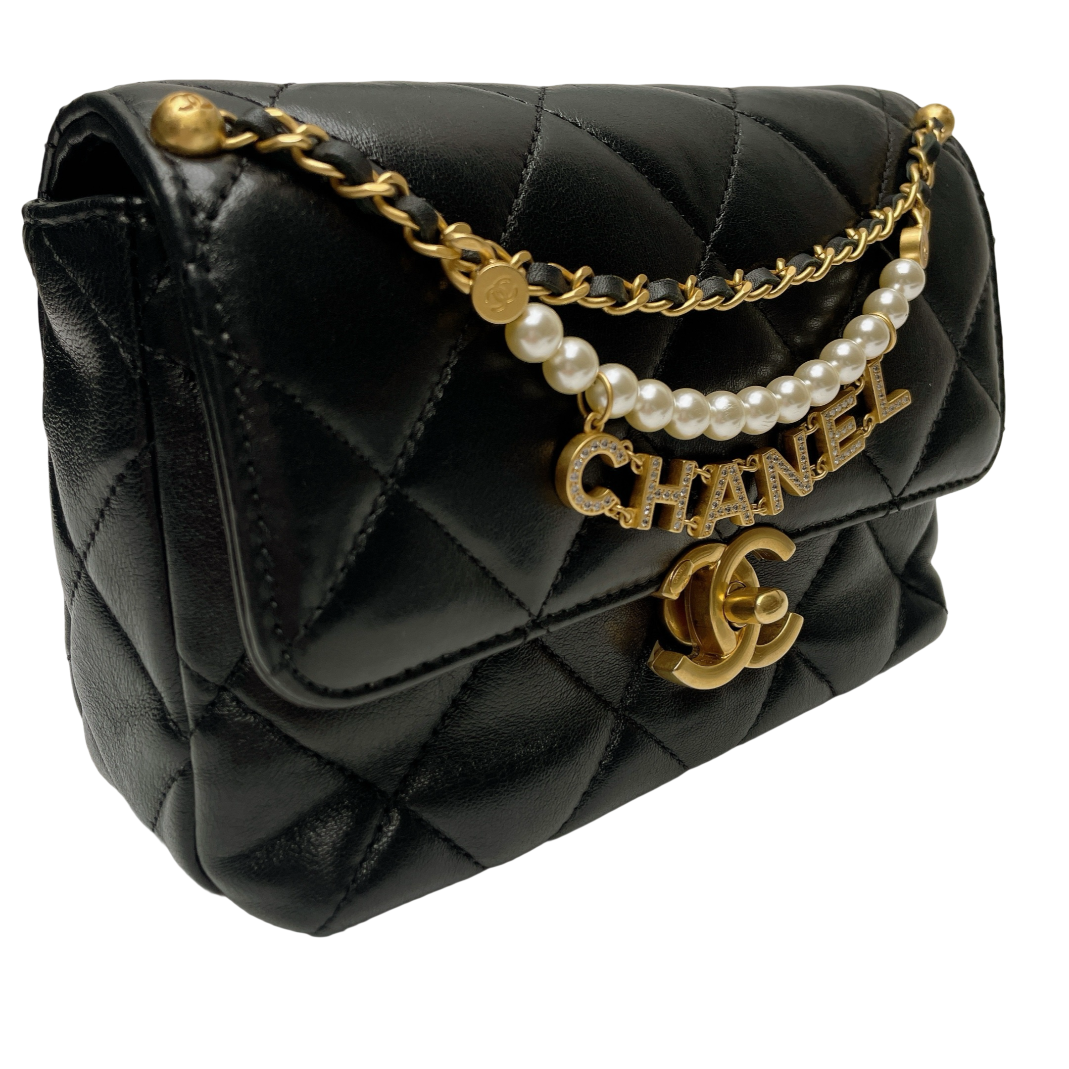 CHANEL 24A PEARL FLAP BAG