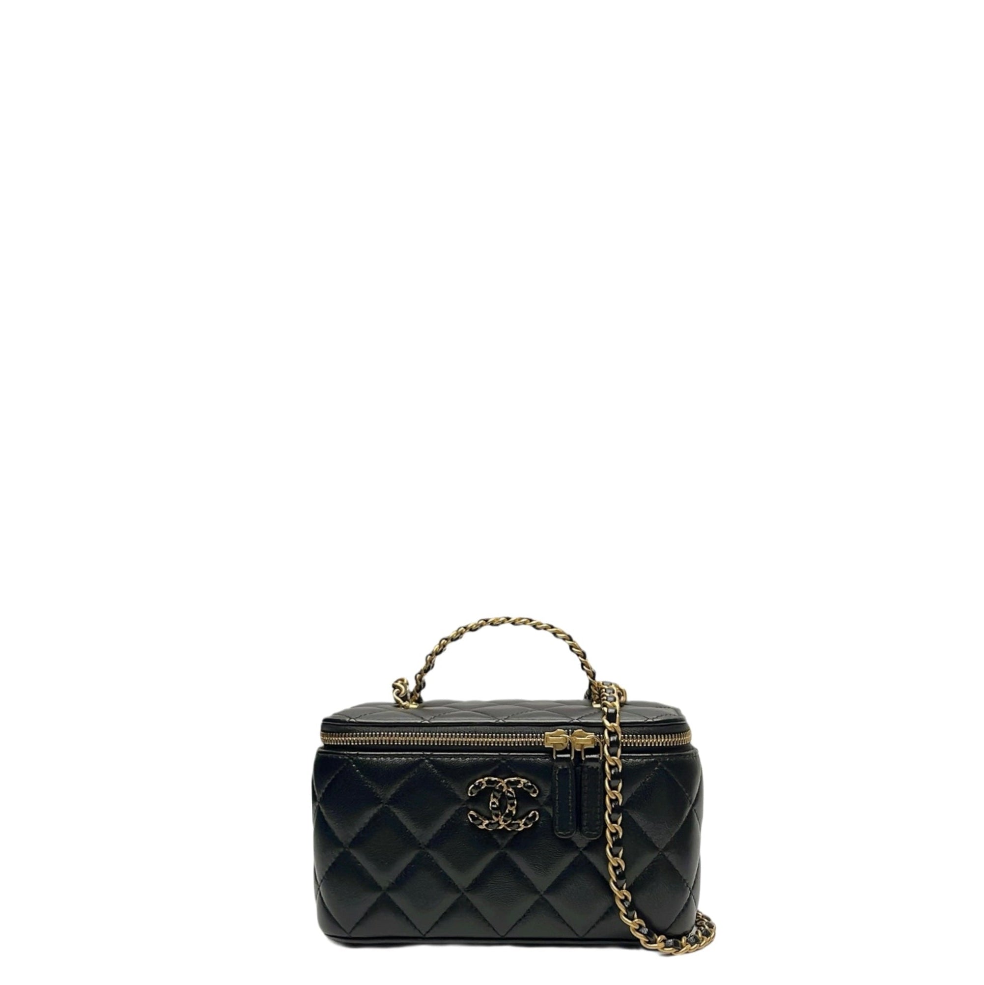 CHANEL VANITY WITH CHAIN TOP HANDLE