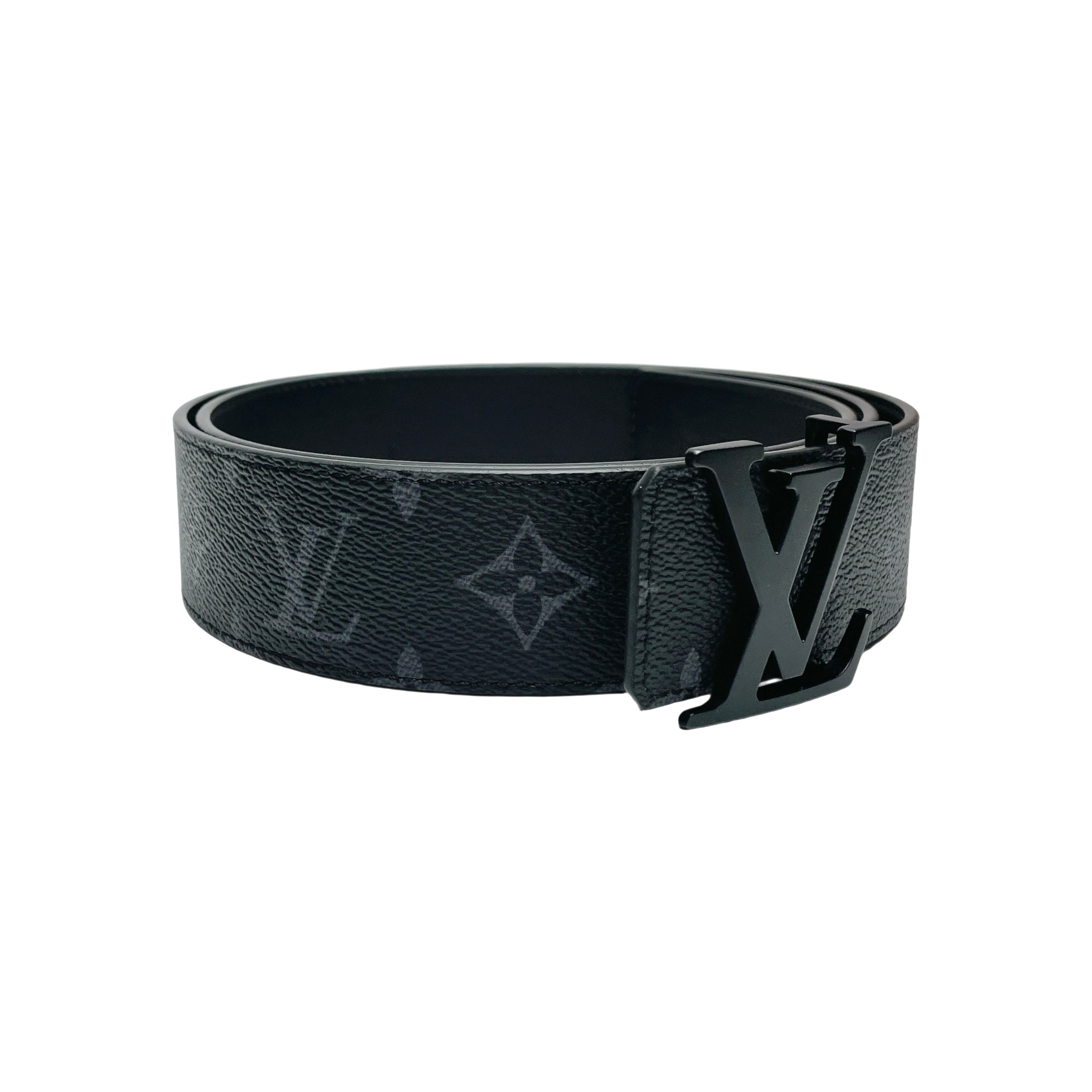 LV INITIALES 40MM MATTE BLACK BELT