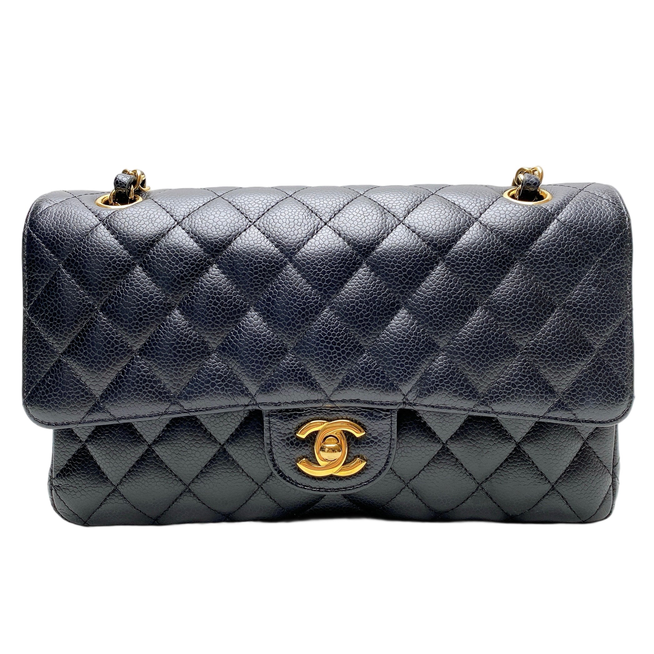 CHANEL CF MEDIUM CAVIAR IN GHW