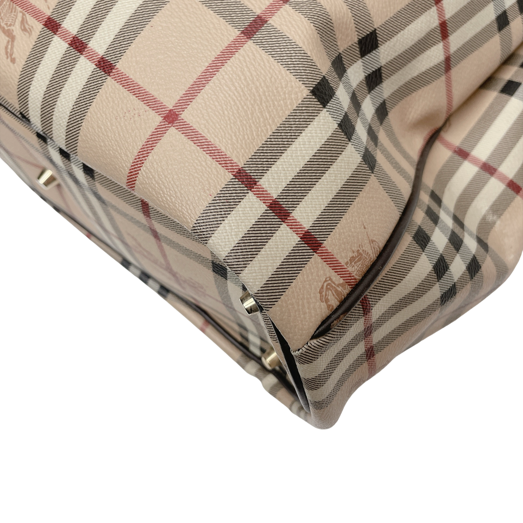BURBERRY HAYMARKET CHECK MEDIUM WILENMORE HOBO TOTE
