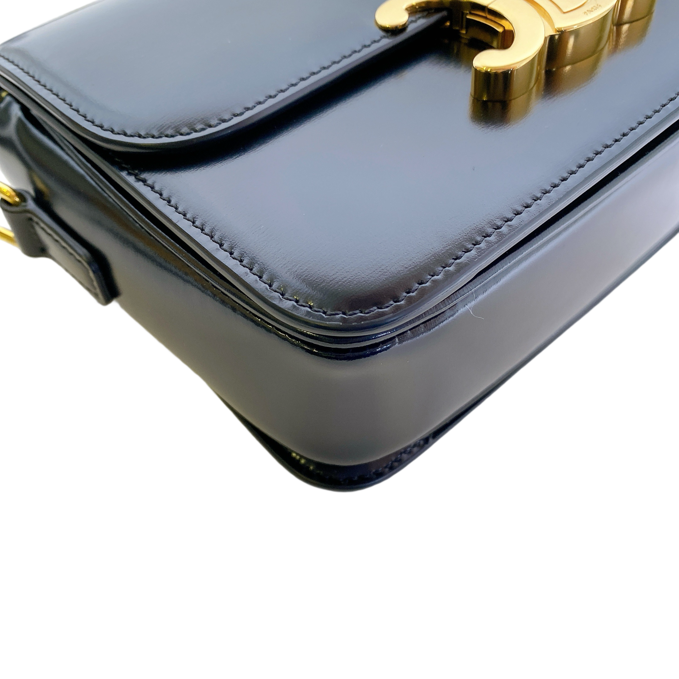 CELINE TEEN TRIOMPHE BAG IN SHINY