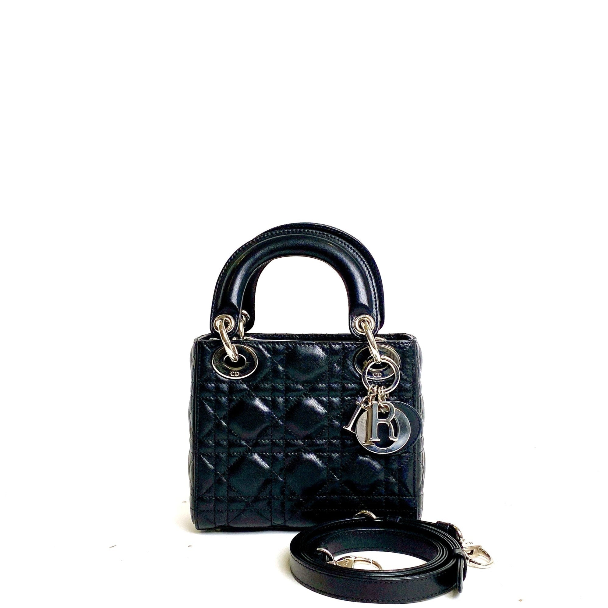 LADY DIOR MINI IN BLACK