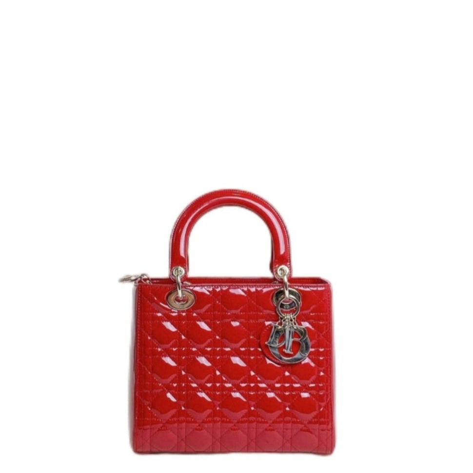 LADY DIOE MEDIUM IN PATENT RED