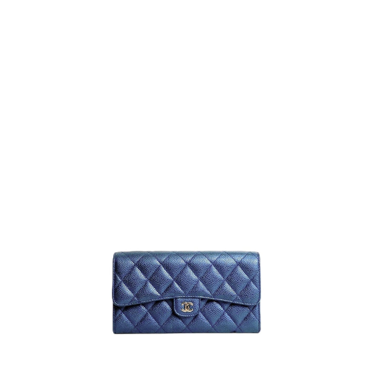 CHANEL LONG WALLET IN BLUE