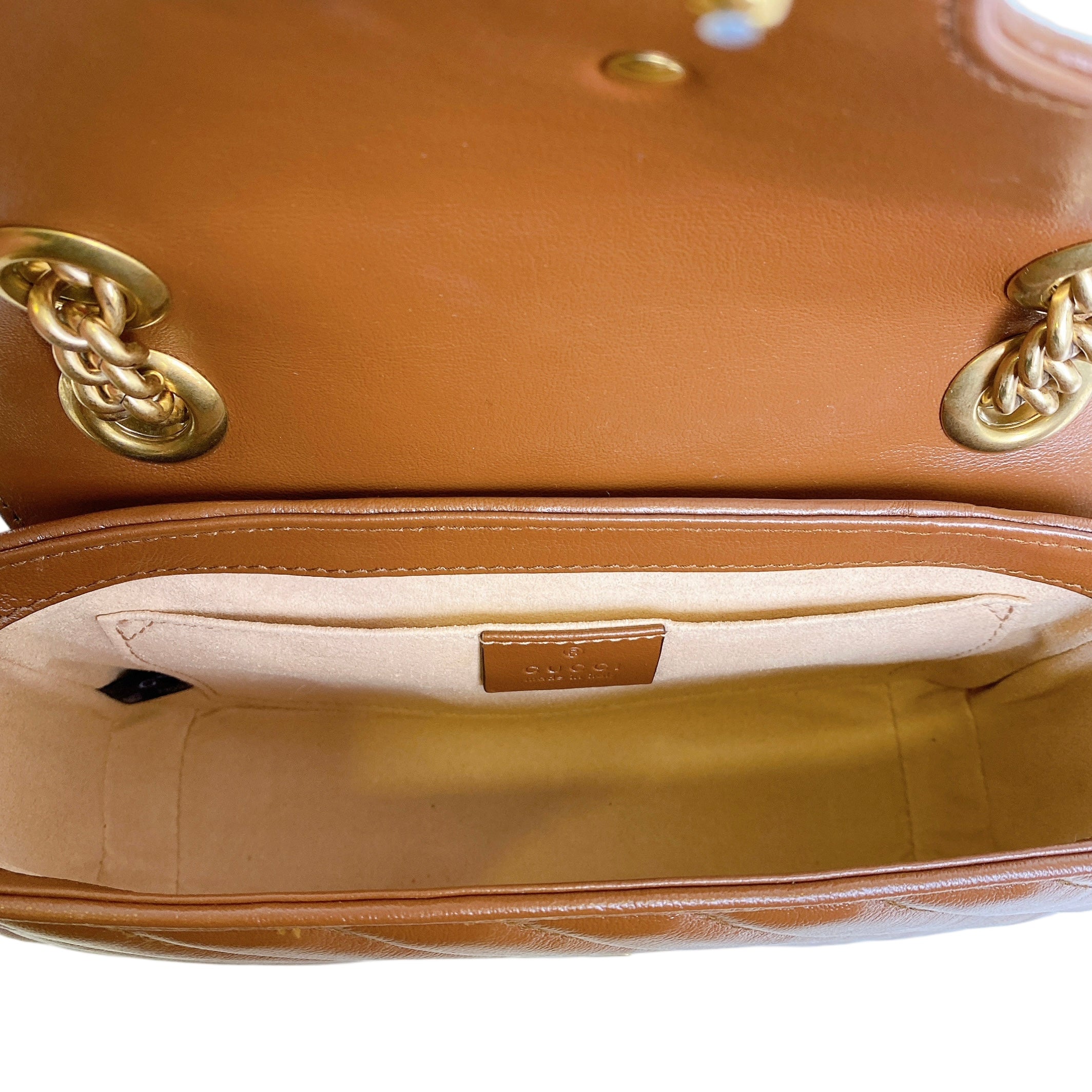 GUCCI MARMONT MINI IN CARAMEL