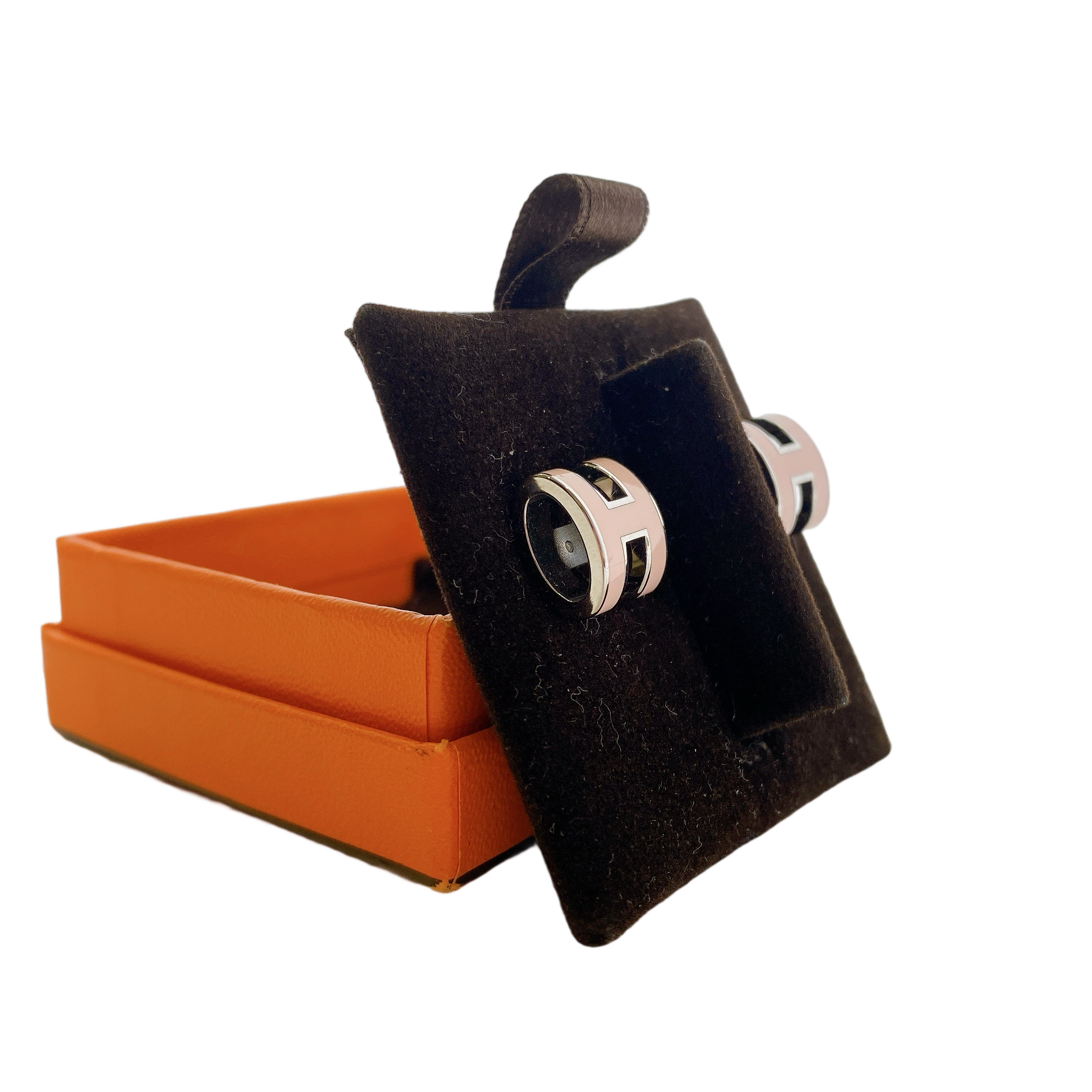 HERMES EARRING POP H IN PINK