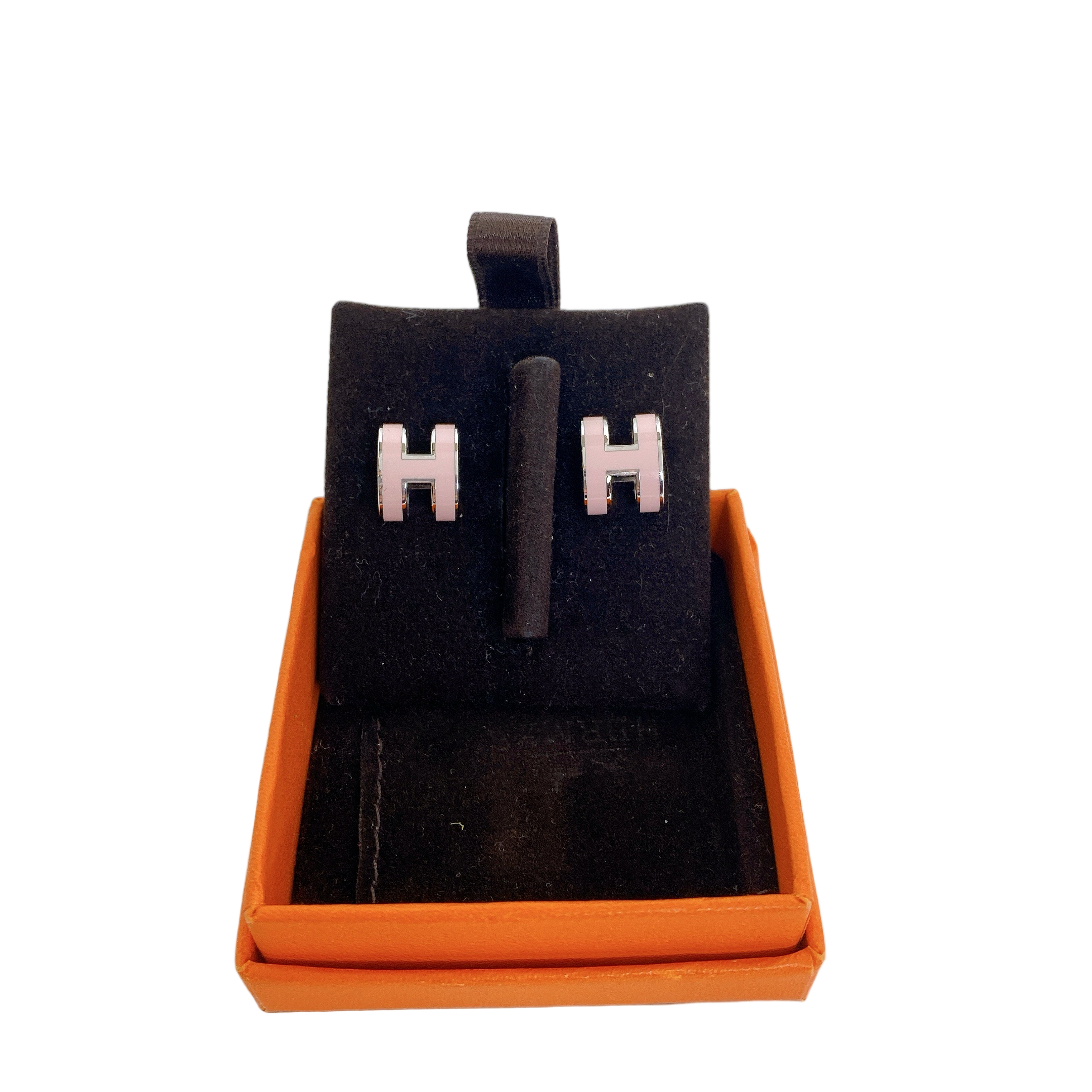 HERMES EARRING POP H IN PINK