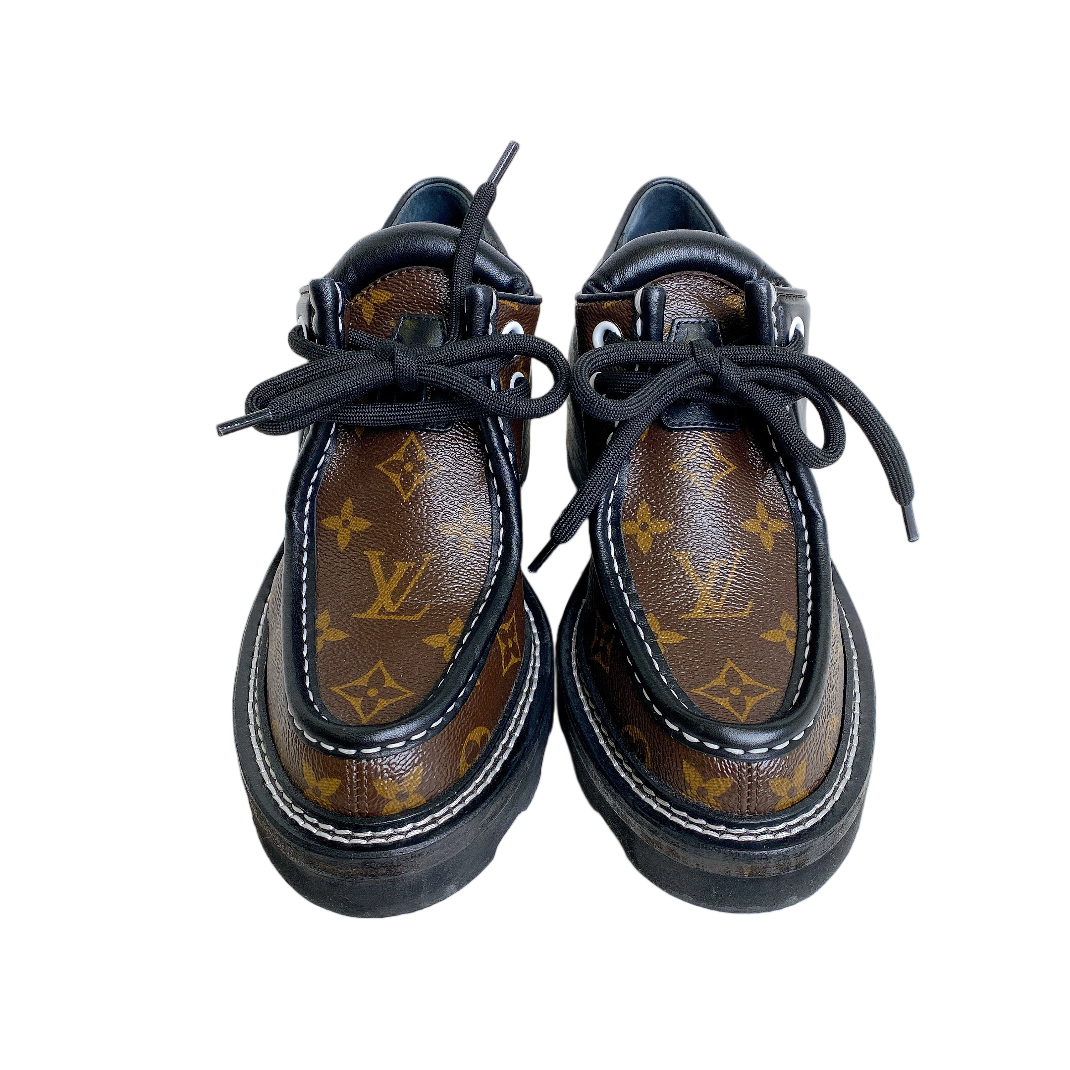 LV MONOGRAM CALFSKIN BEAUBOURG PLATFORM DERBY