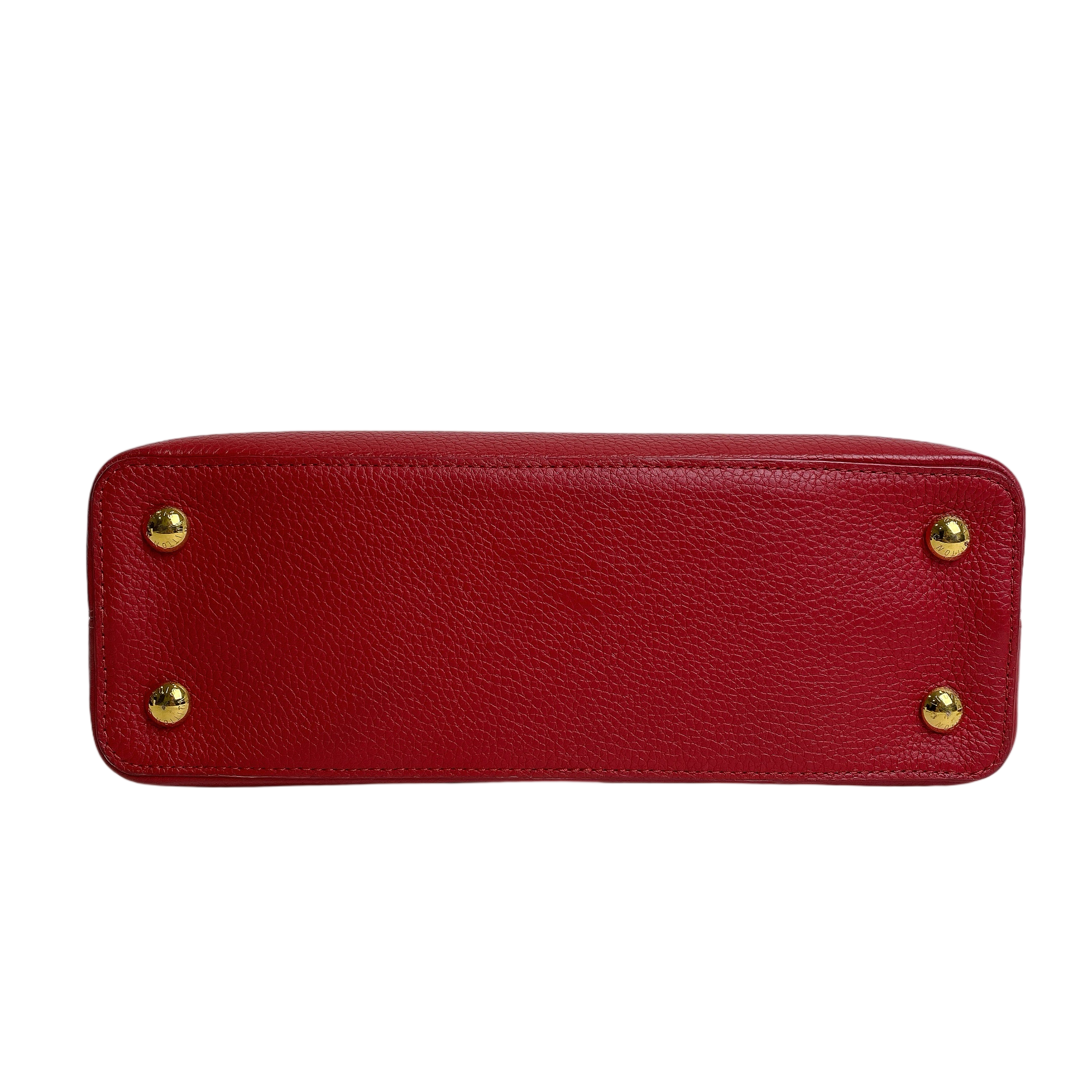 LV CAPUCINES MM IN RED