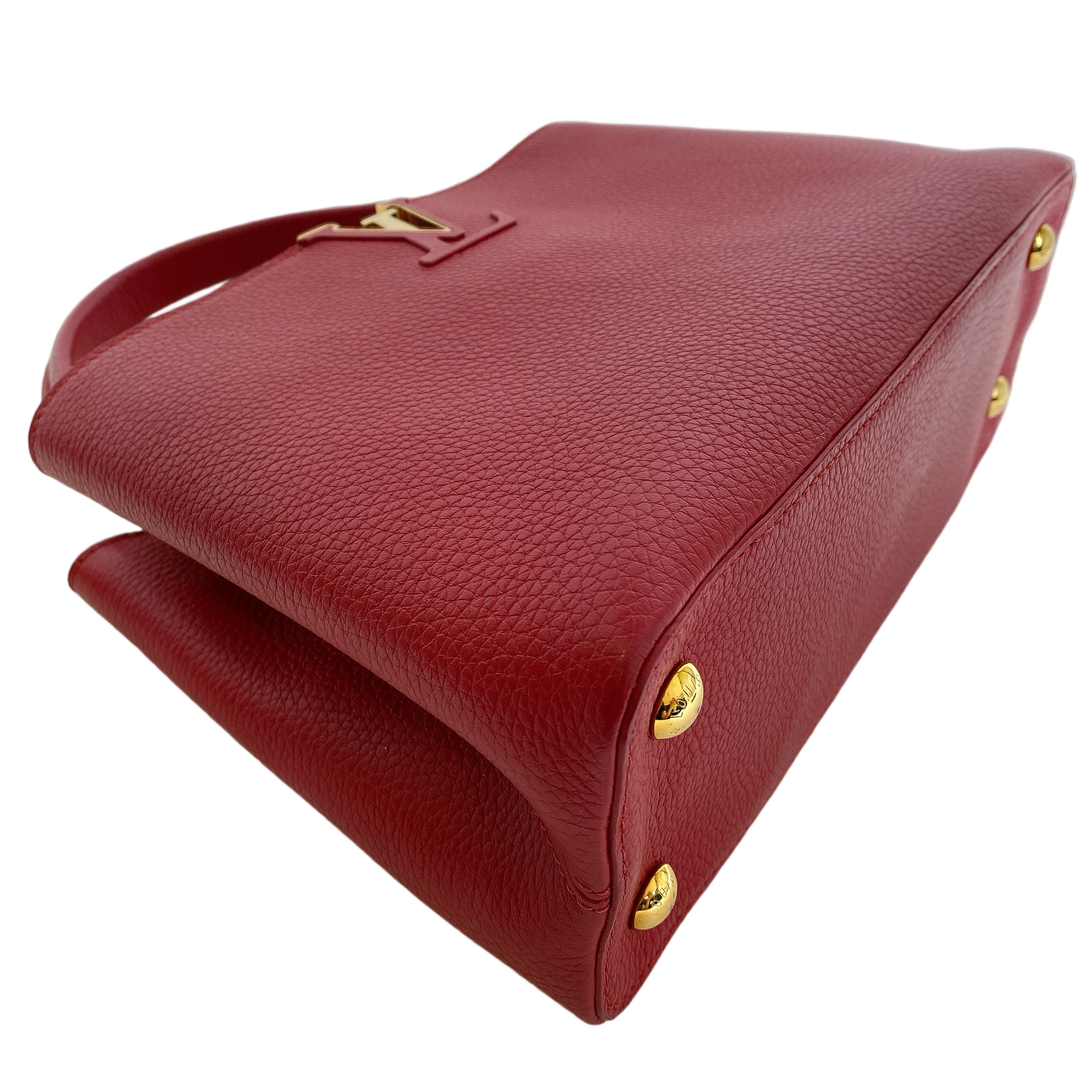 LV CAPUCINES MM IN RED