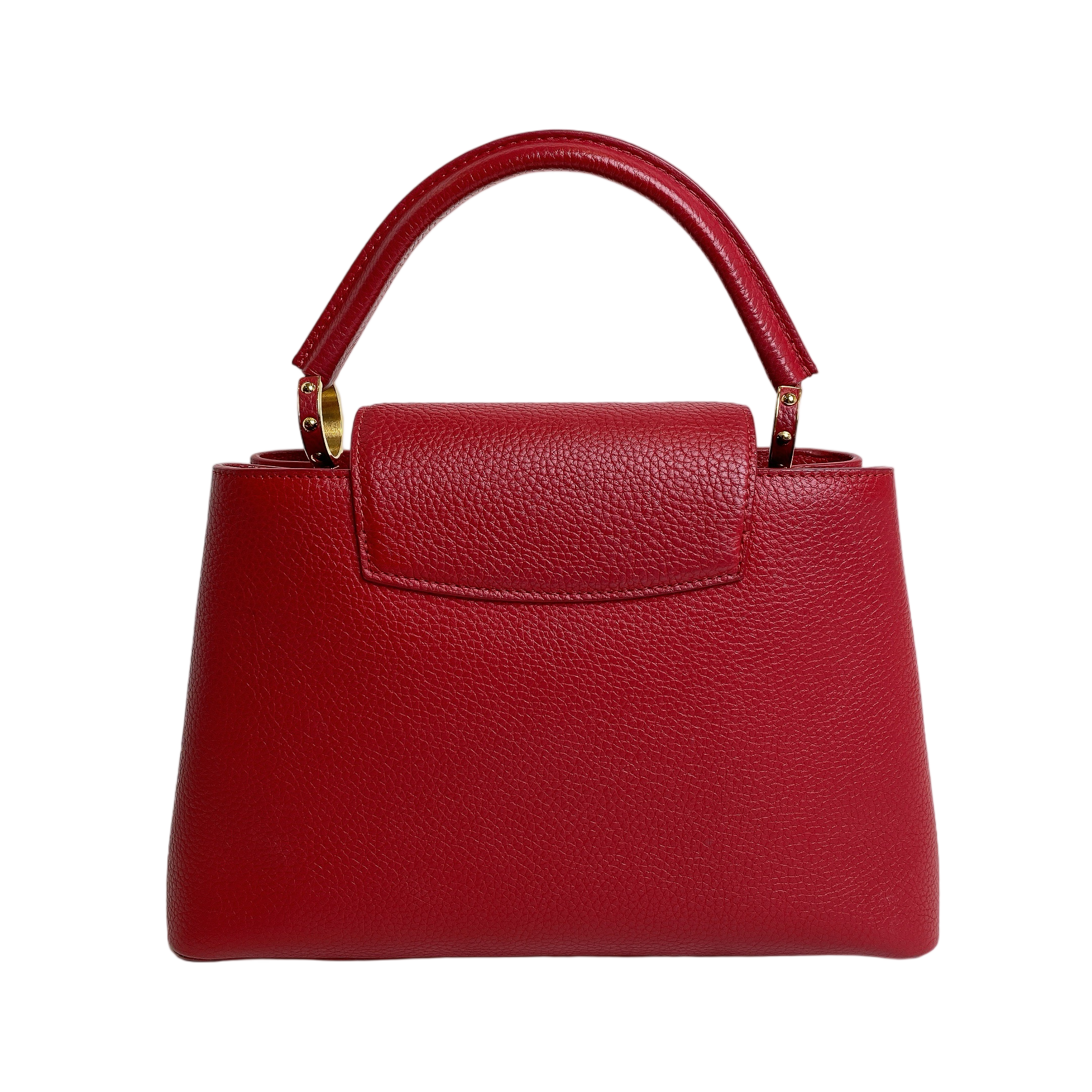 LV CAPUCINES MM IN RED