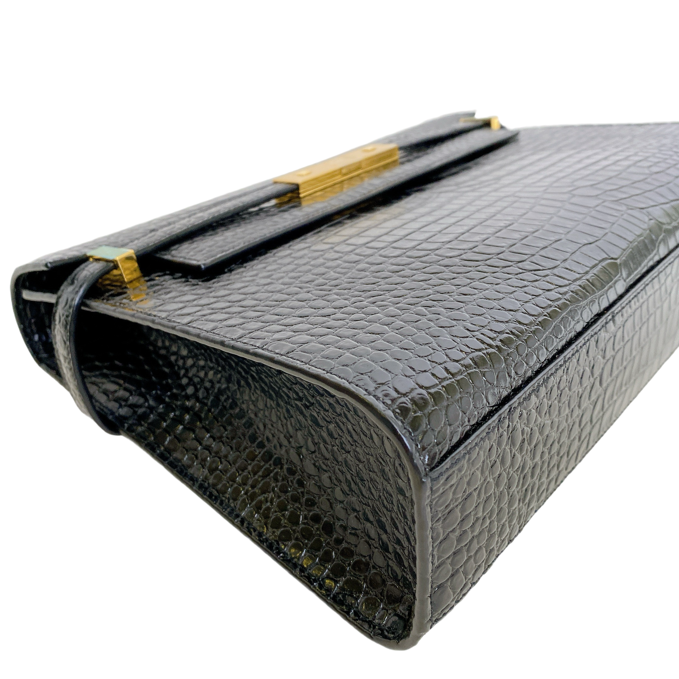 YSL MANHATTAN IN CROCODILE EMBOSSED