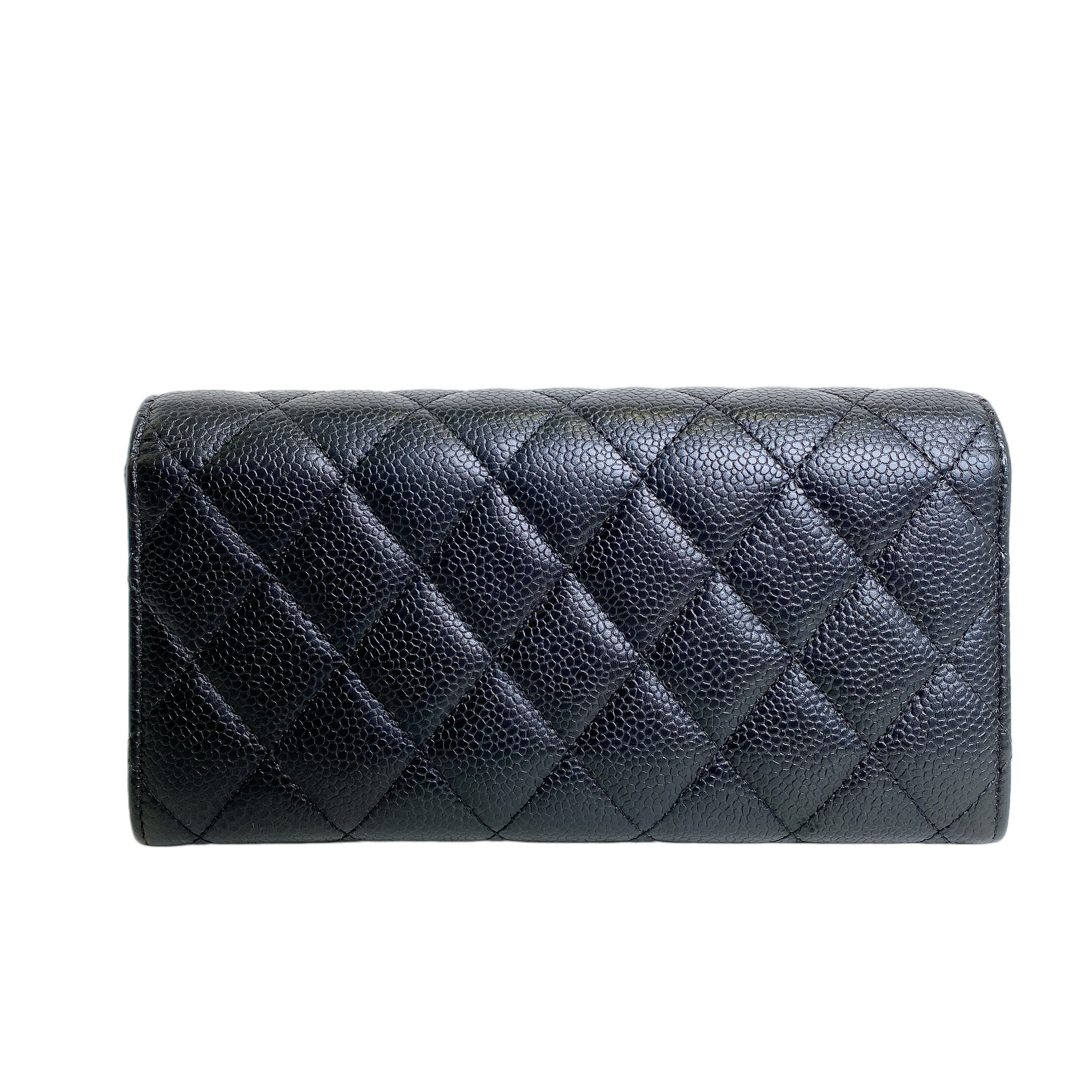 CHANEL CAVIAR LONG WALLET BLACK