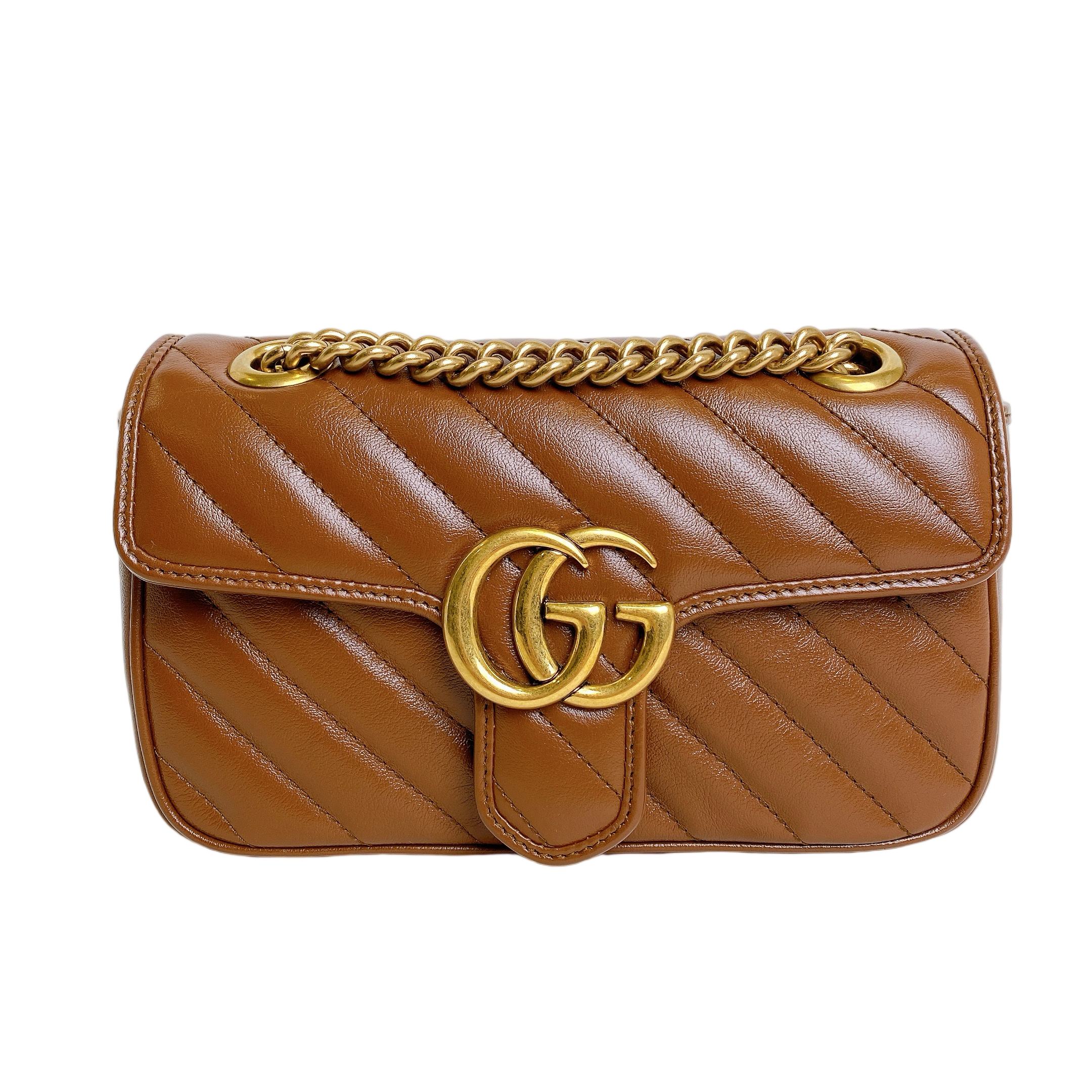 GUCCI MARMONT MINI IN CARAMEL