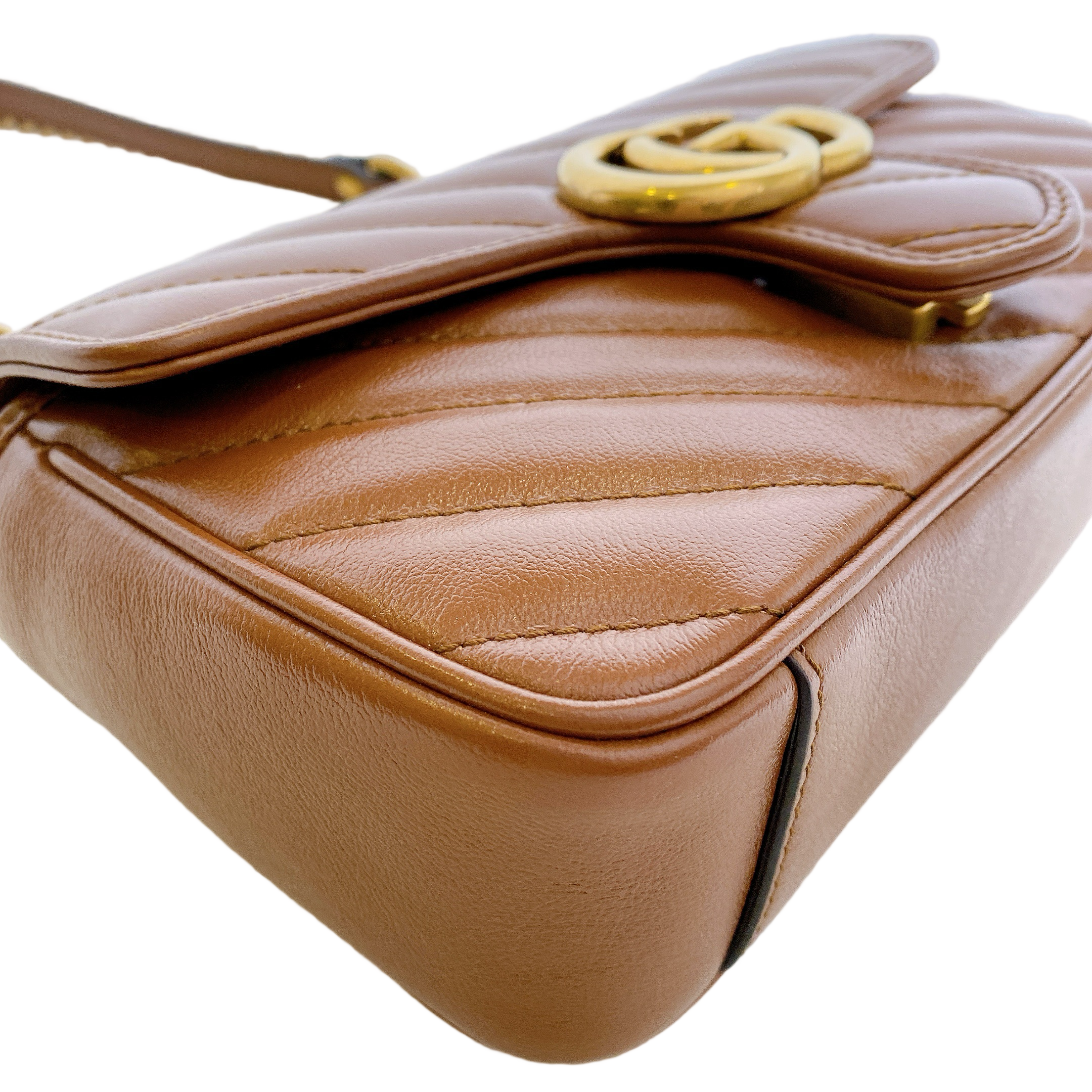 GUCCI MARMONT MINI IN CARAMEL