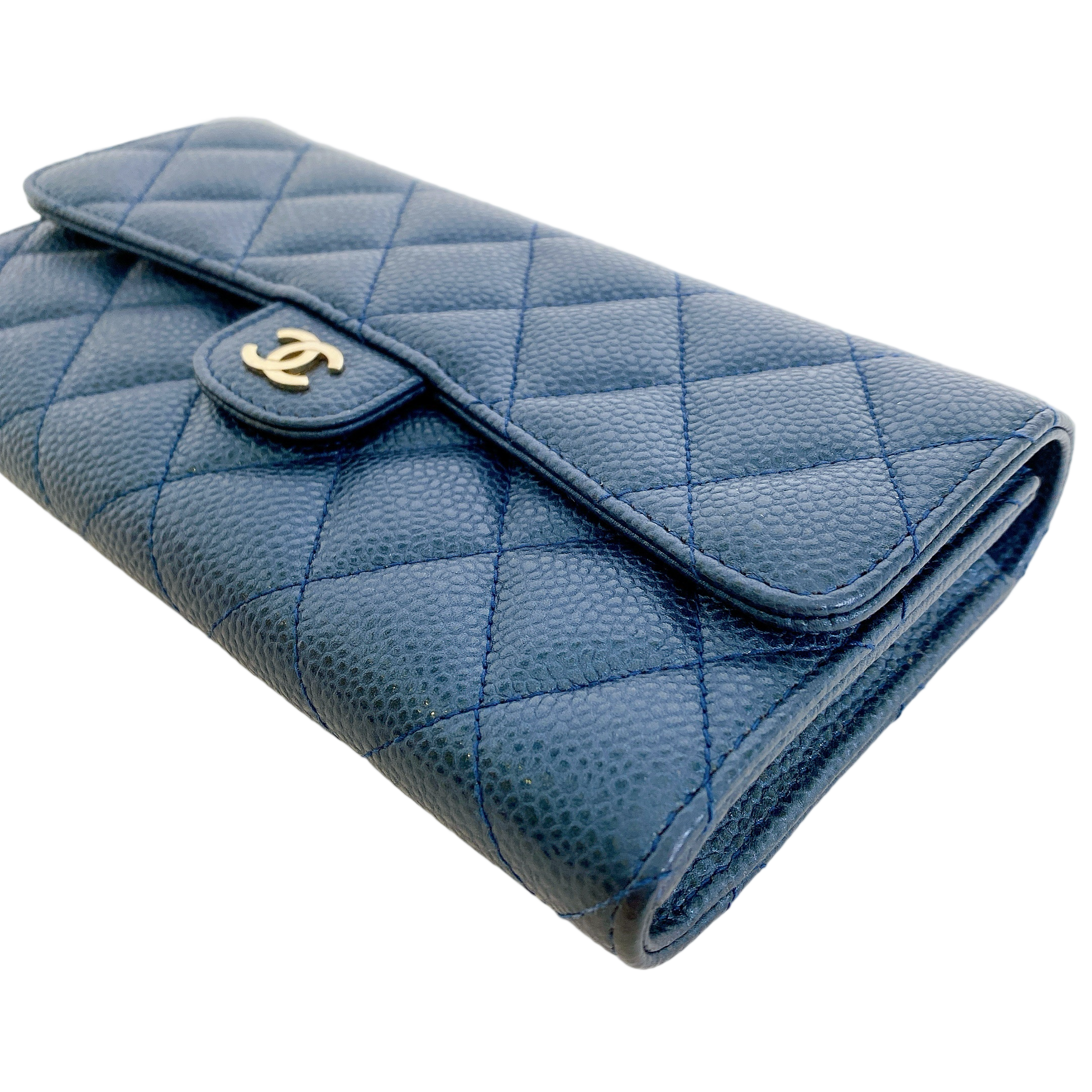 CHANEL LONG WALLET IN BLUE