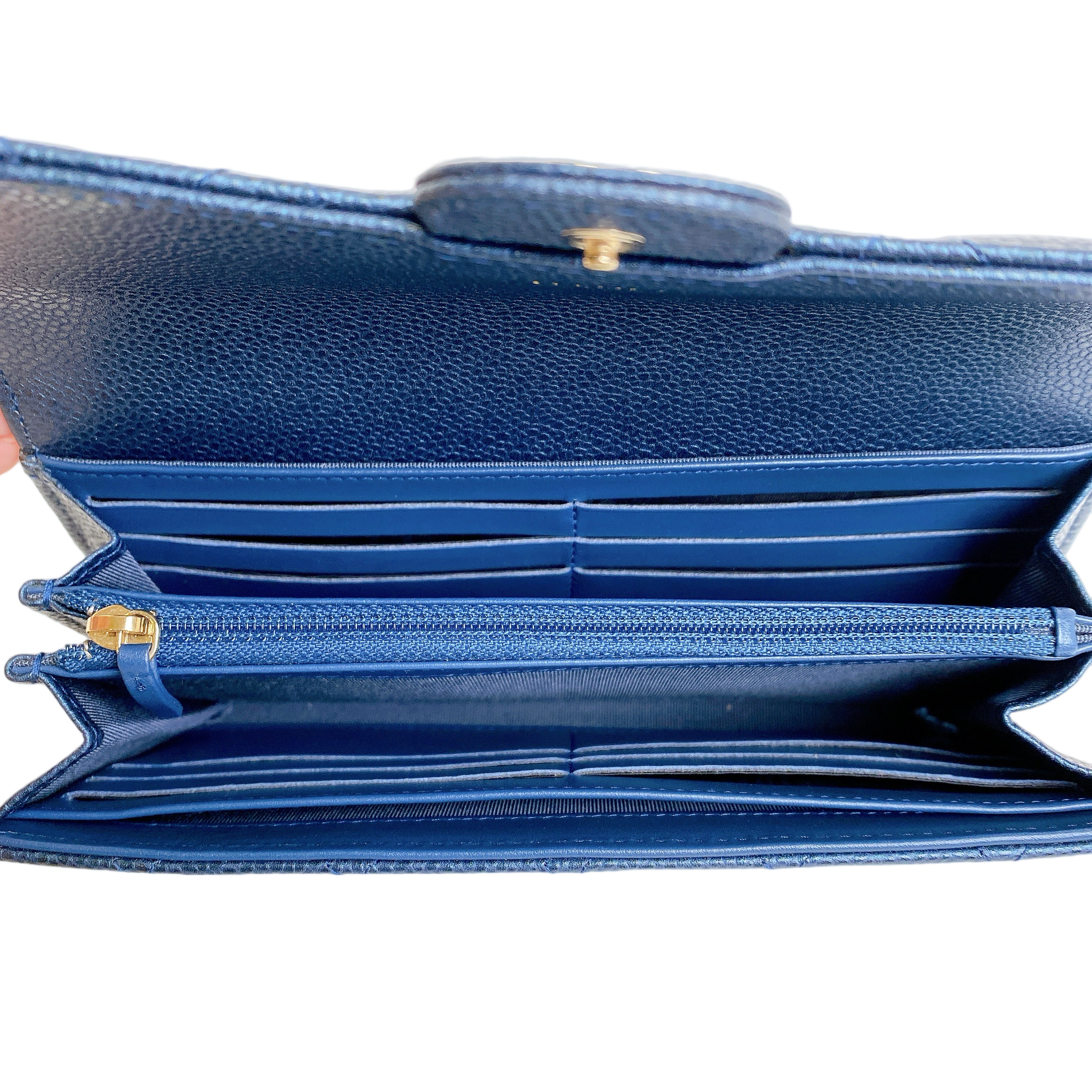 CHANEL LONG WALLET IN BLUE