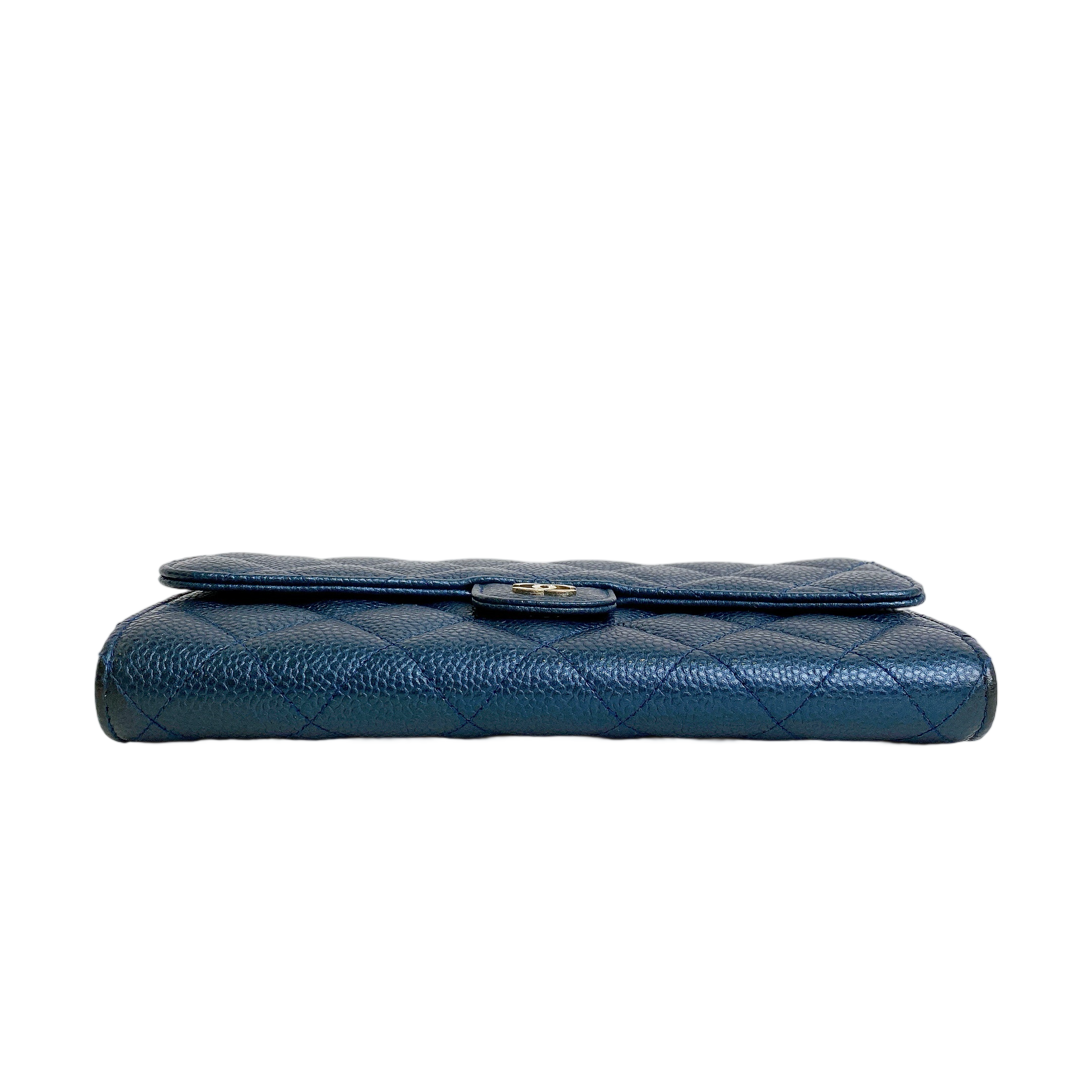 CHANEL LONG WALLET IN BLUE