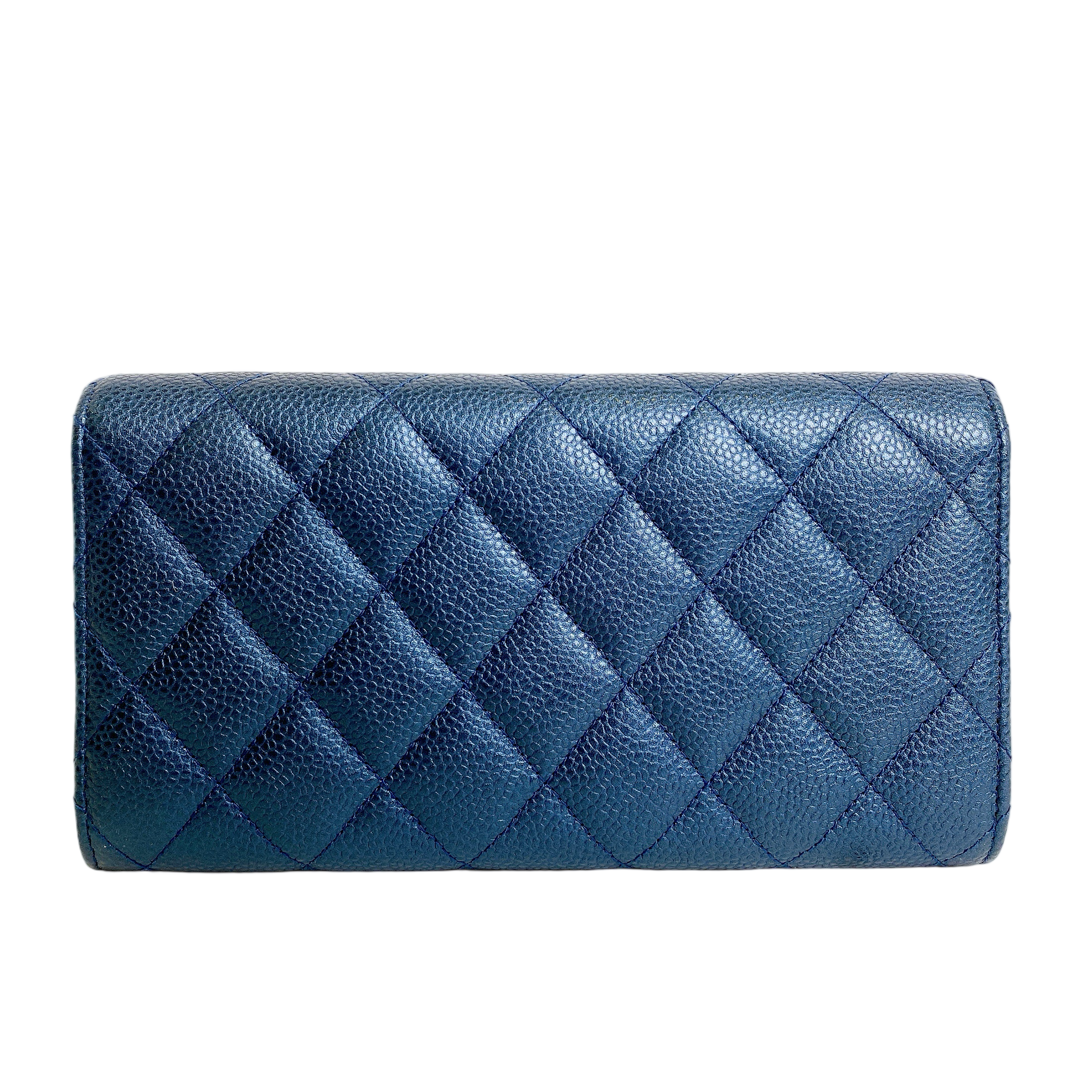 CHANEL LONG WALLET IN BLUE