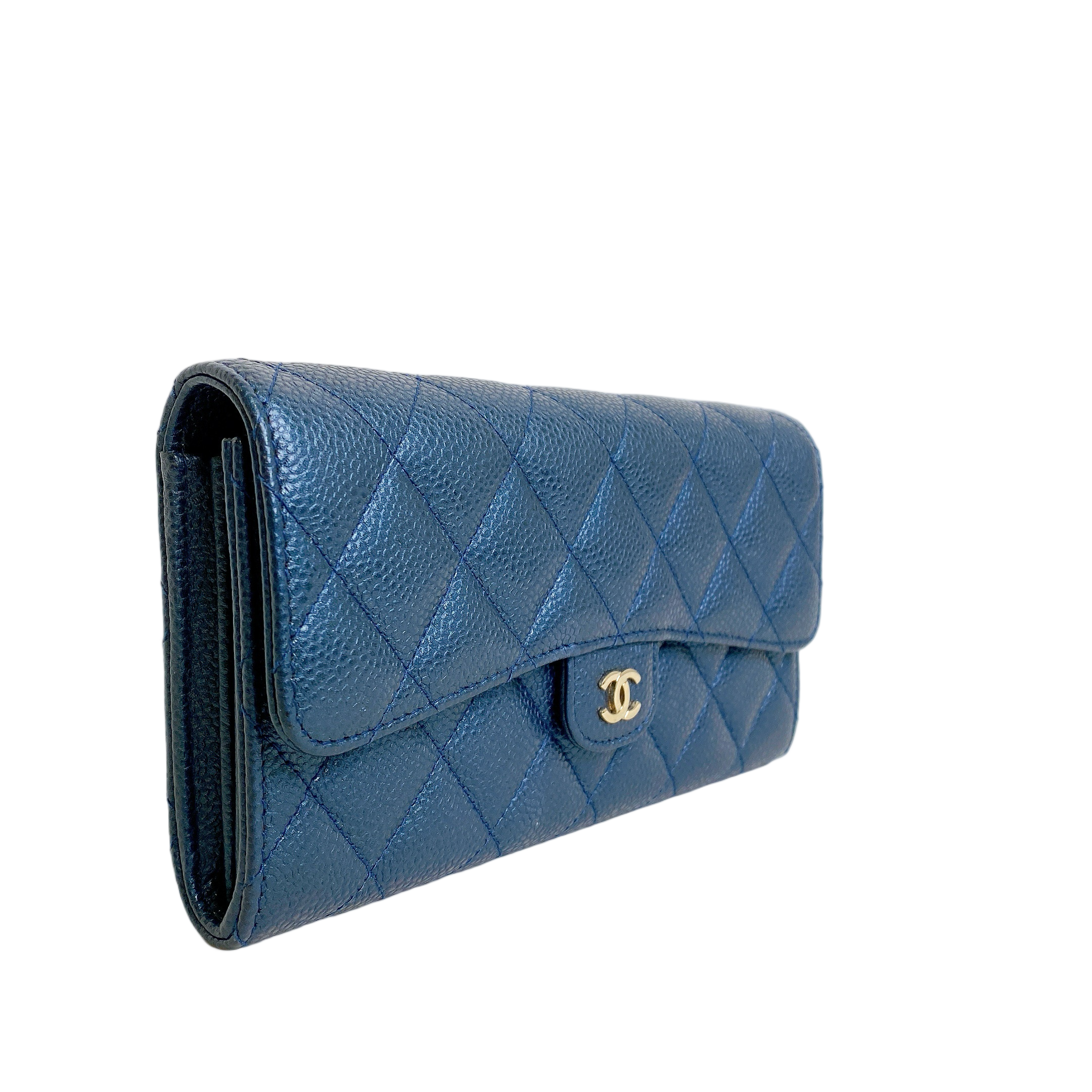 CHANEL LONG WALLET IN BLUE