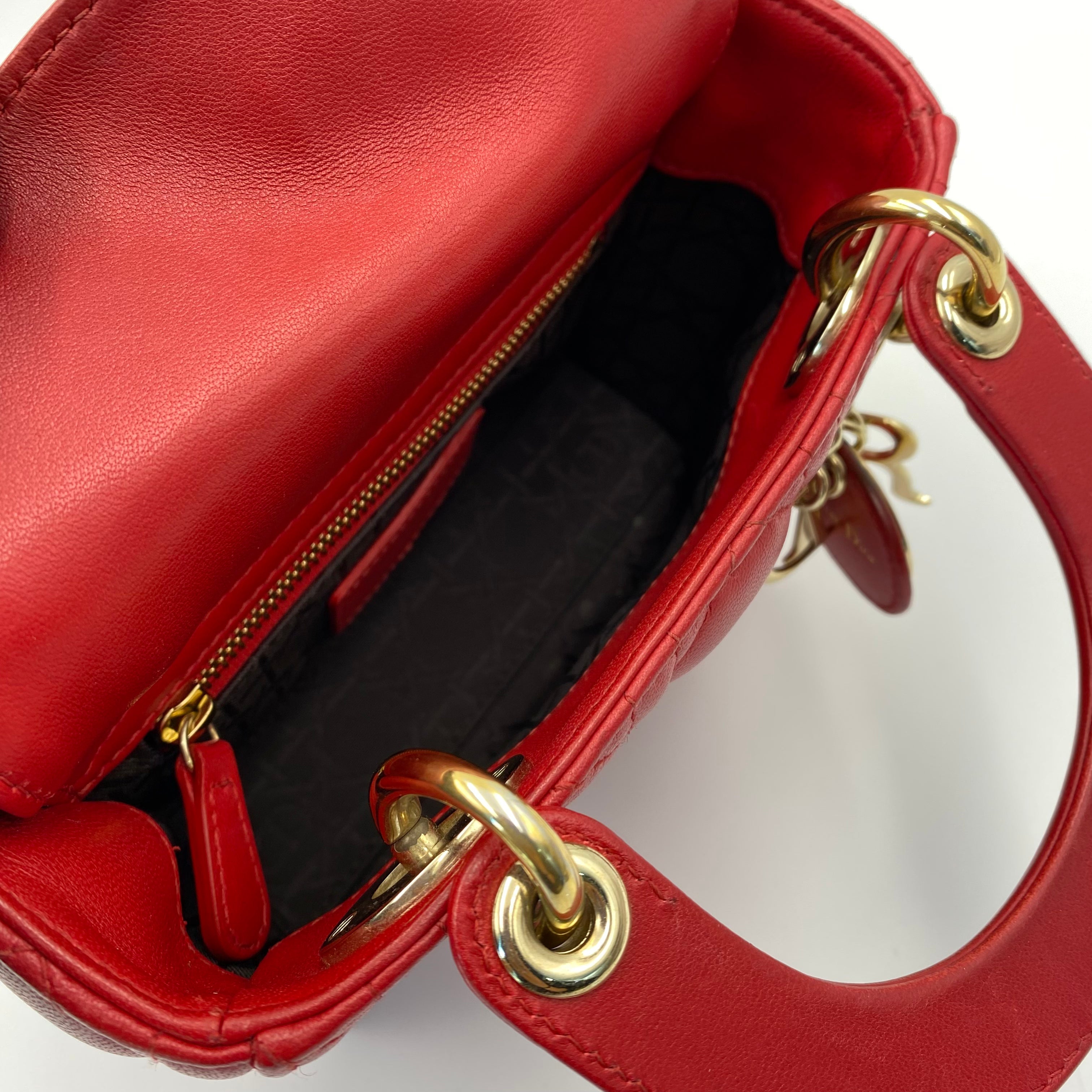 Lady Dior Mini in Red