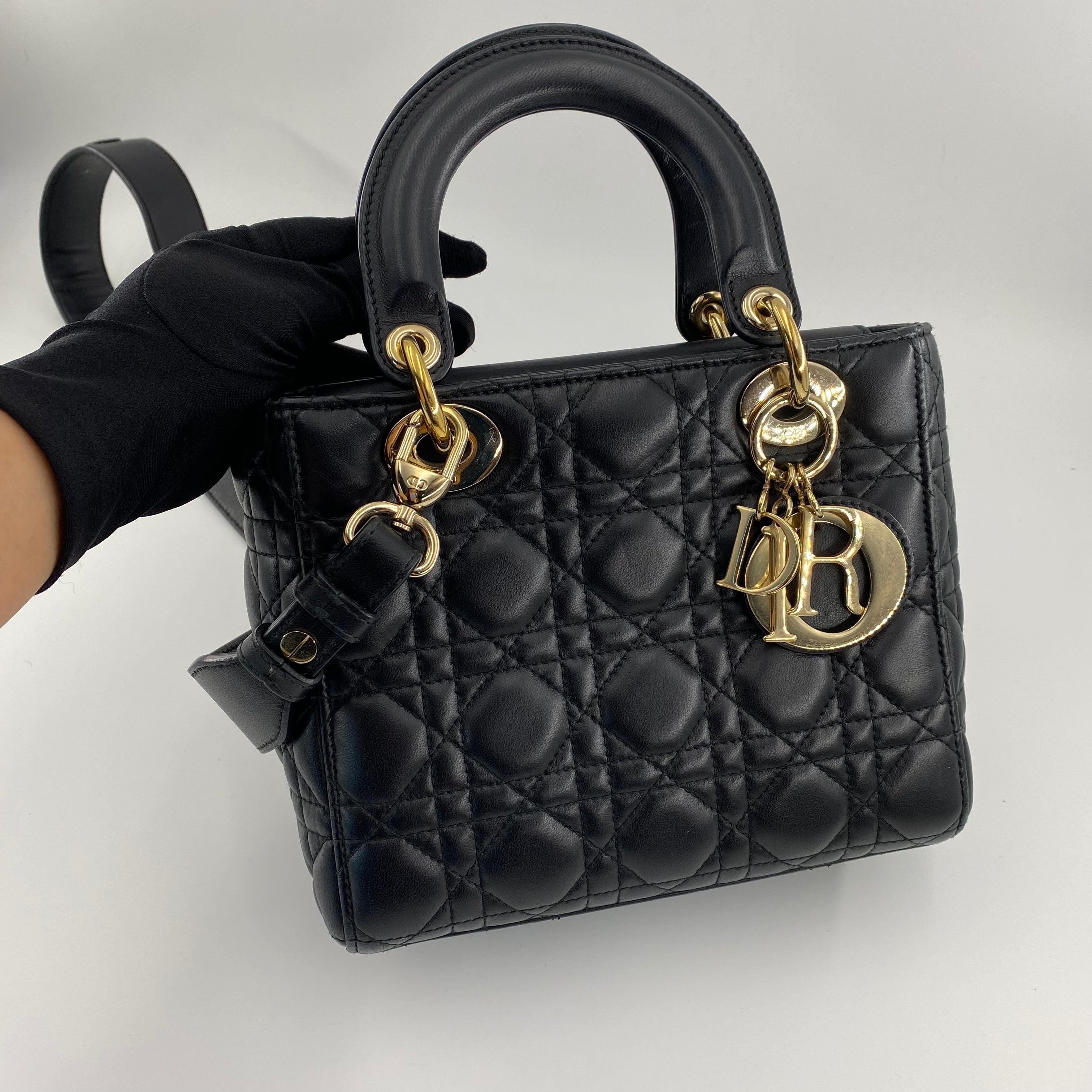 LADY DIOR SMALL IN BLACK