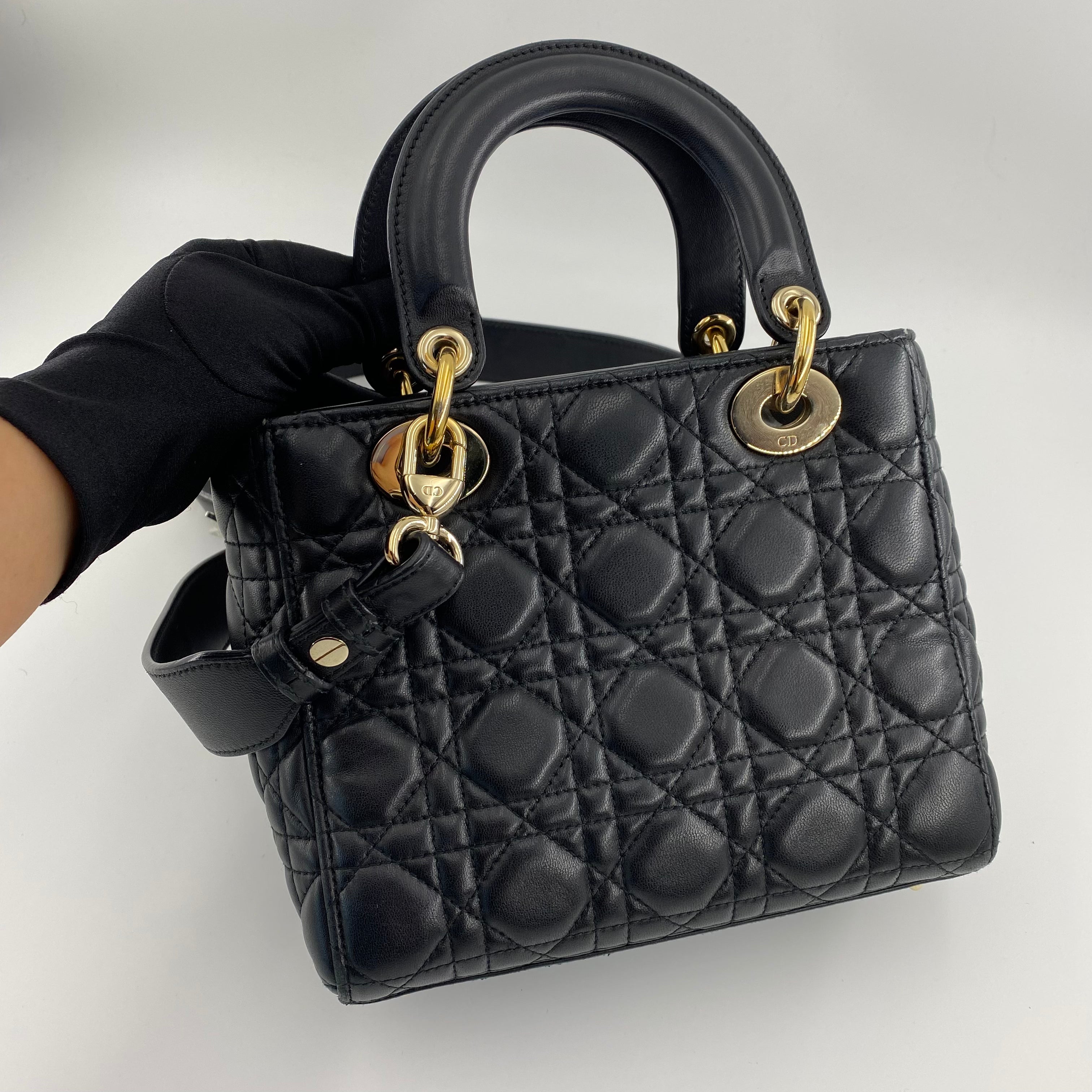 LADY DIOR SMALL IN BLACK