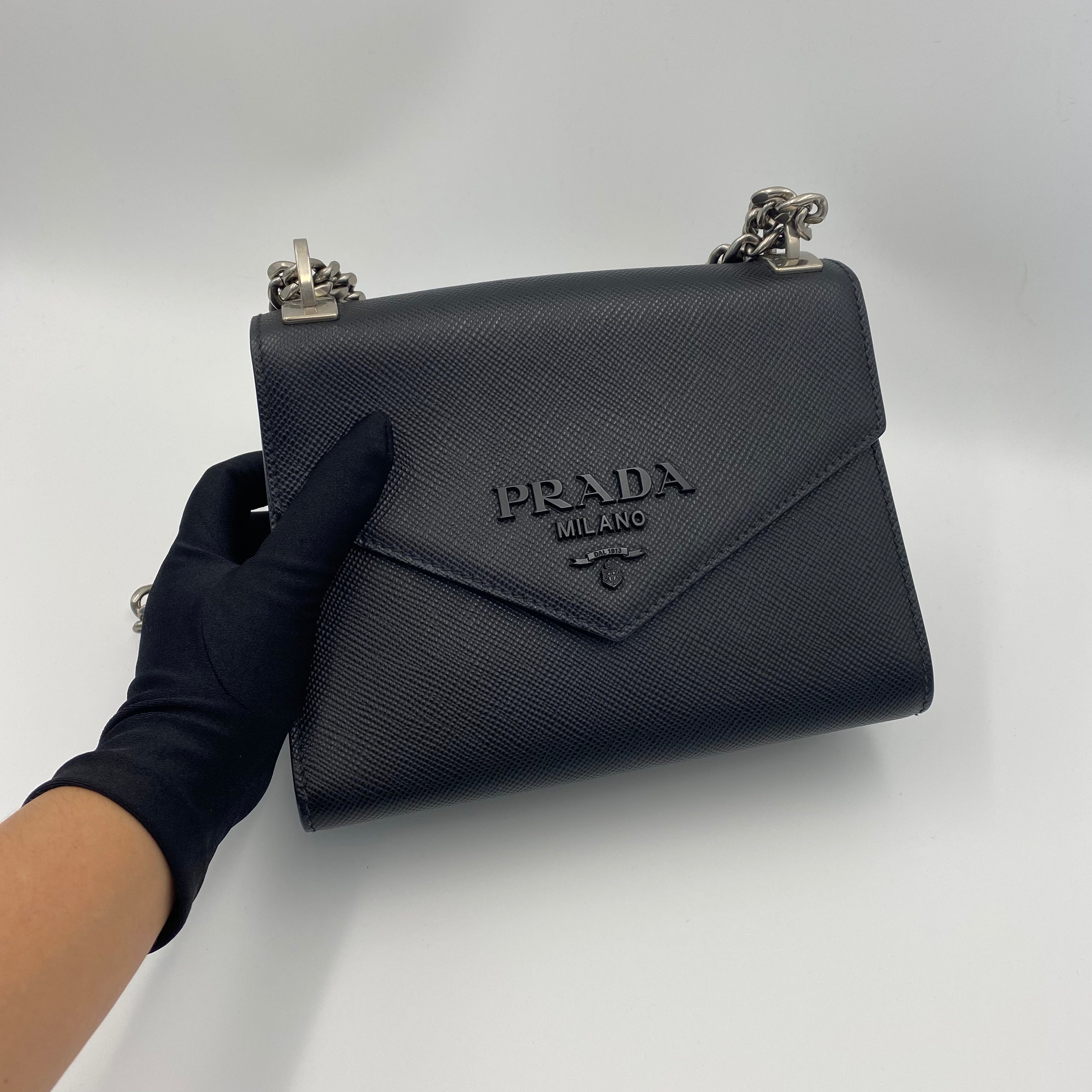 Prada Monochrome Crossbody in Black