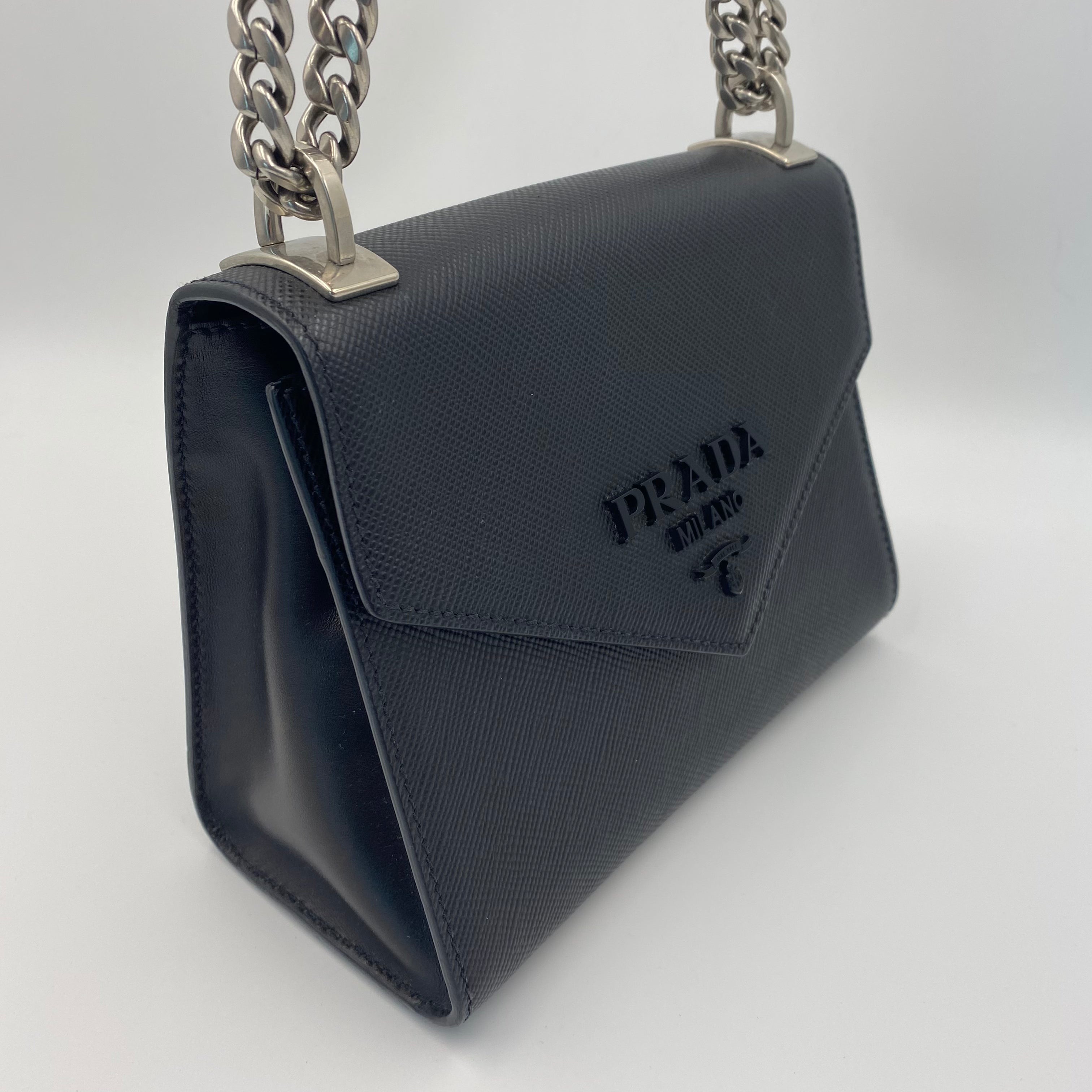 Prada Monochrome Crossbody in Black