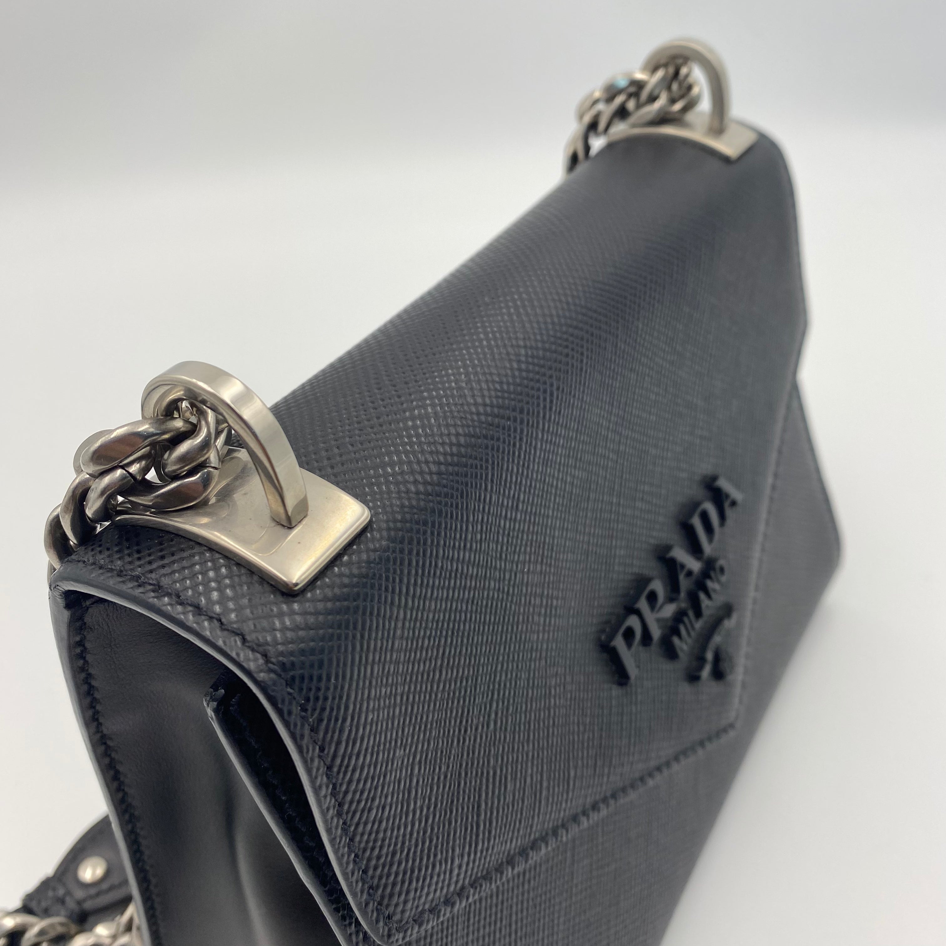 Prada Monochrome Crossbody in Black