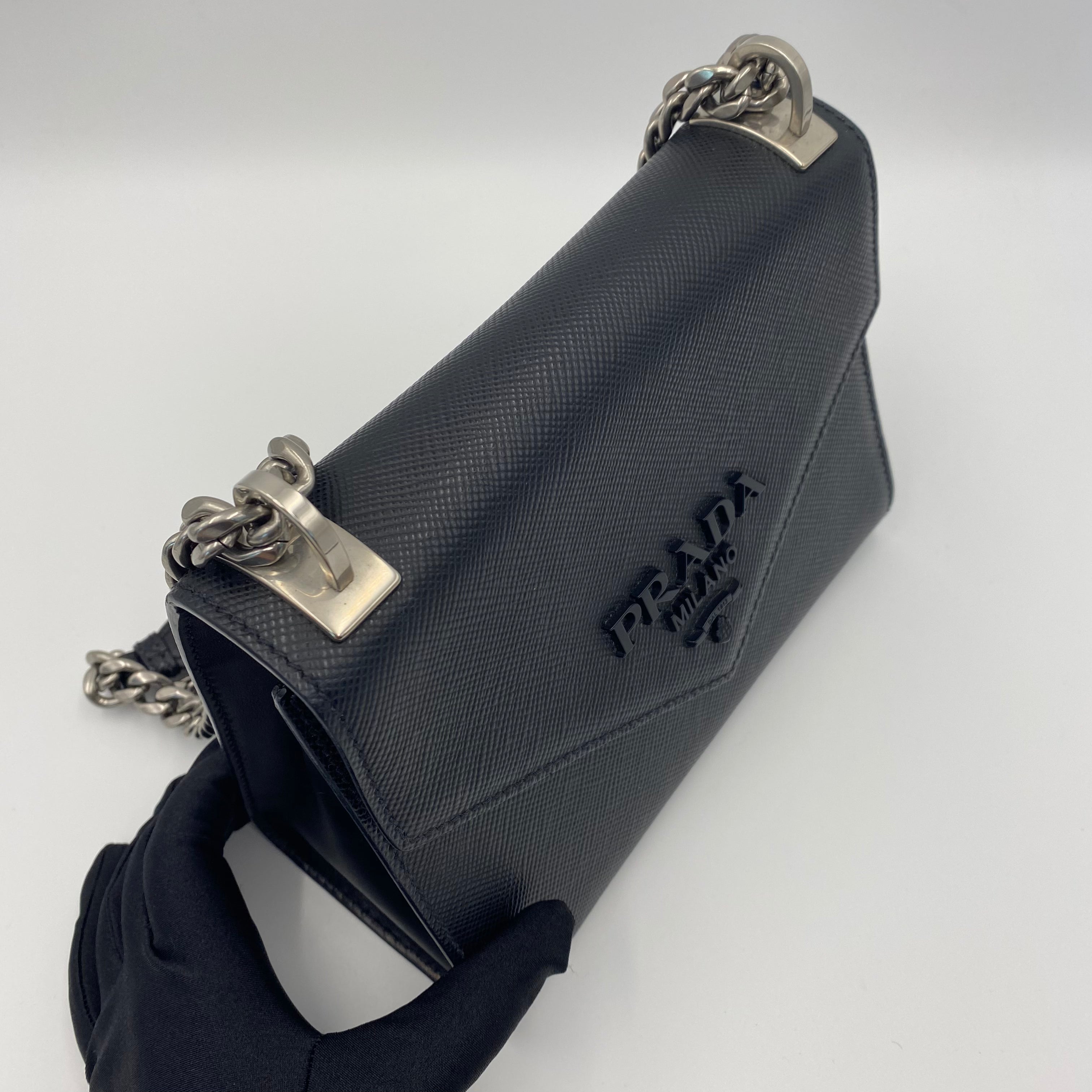 Prada Monochrome Crossbody in Black